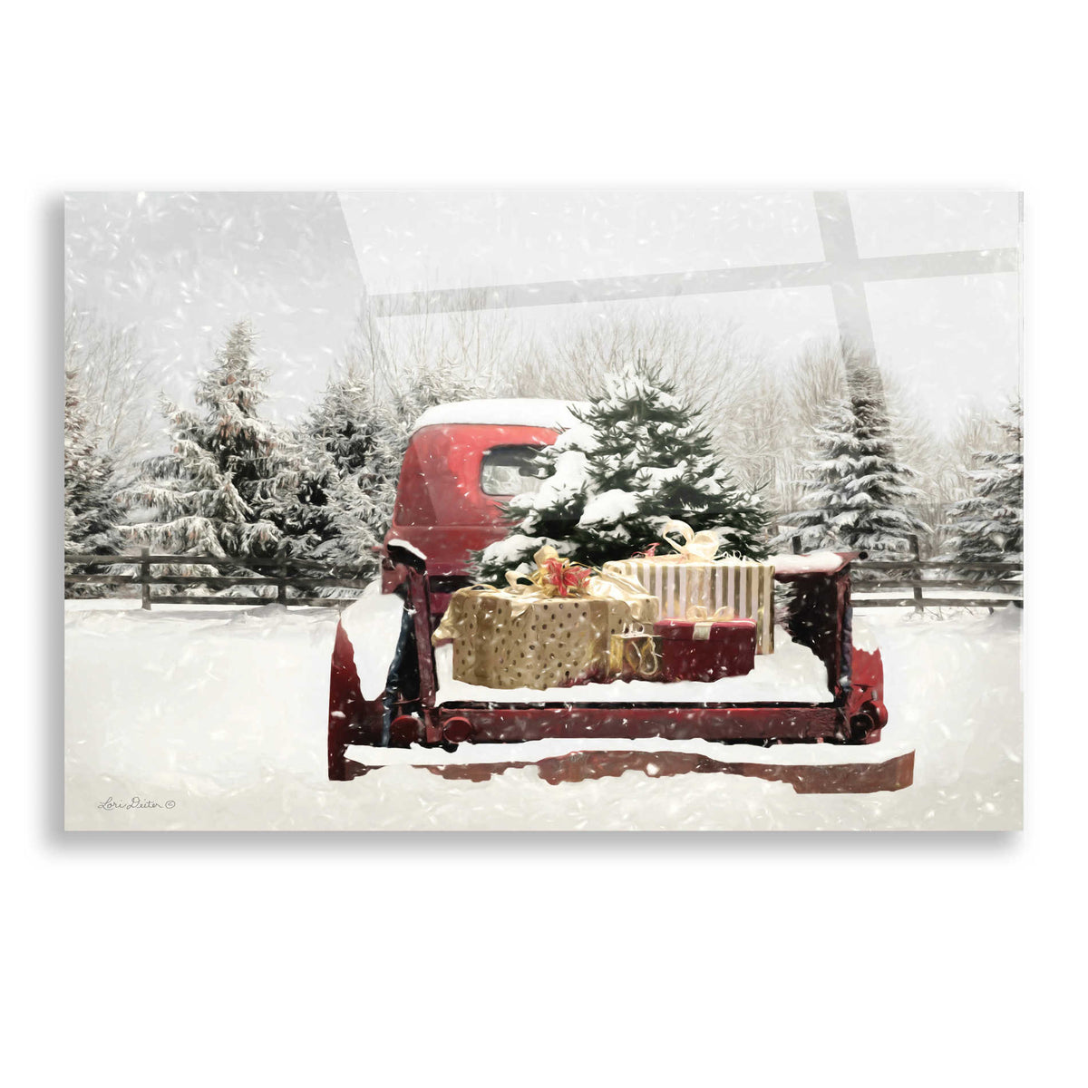 Epic Art 'Snowy Presents' by Lori Deiter, Acrylic Glass Wall Art