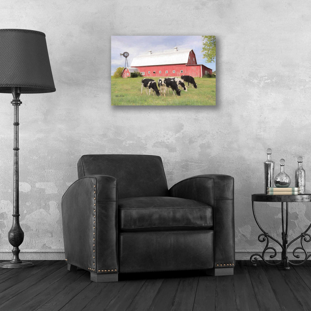 Epic Art 'Henderson Cows' by Lori Deiter, Acrylic Glass Wall Art,24x16