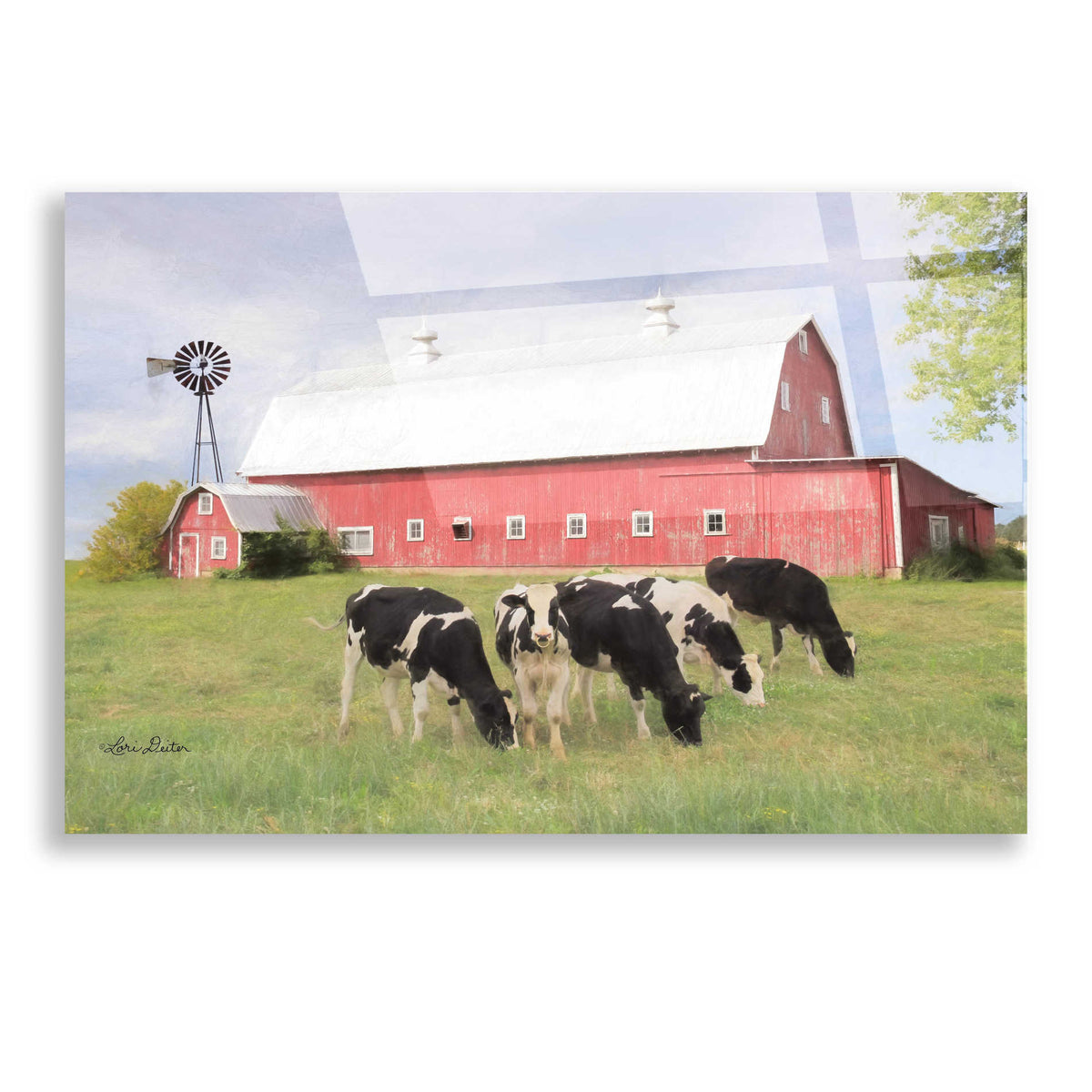 Epic Art 'Henderson Cows' by Lori Deiter, Acrylic Glass Wall Art