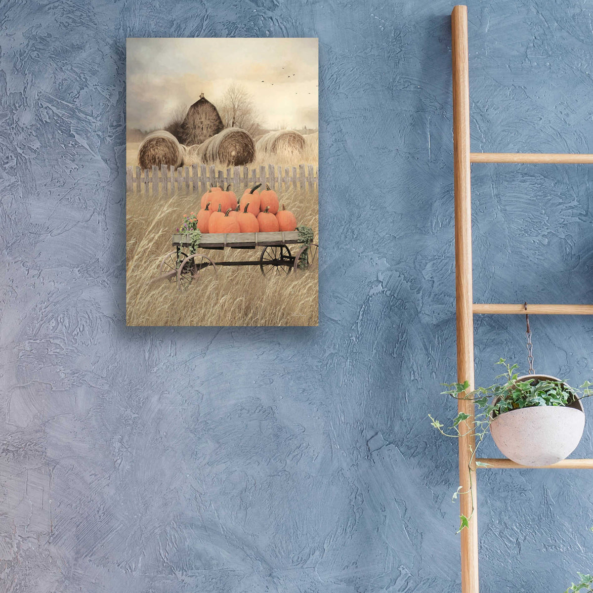 Epic Art 'Pumpkin Harvest' by Lori Deiter, Acrylic Glass Wall Art,16x24