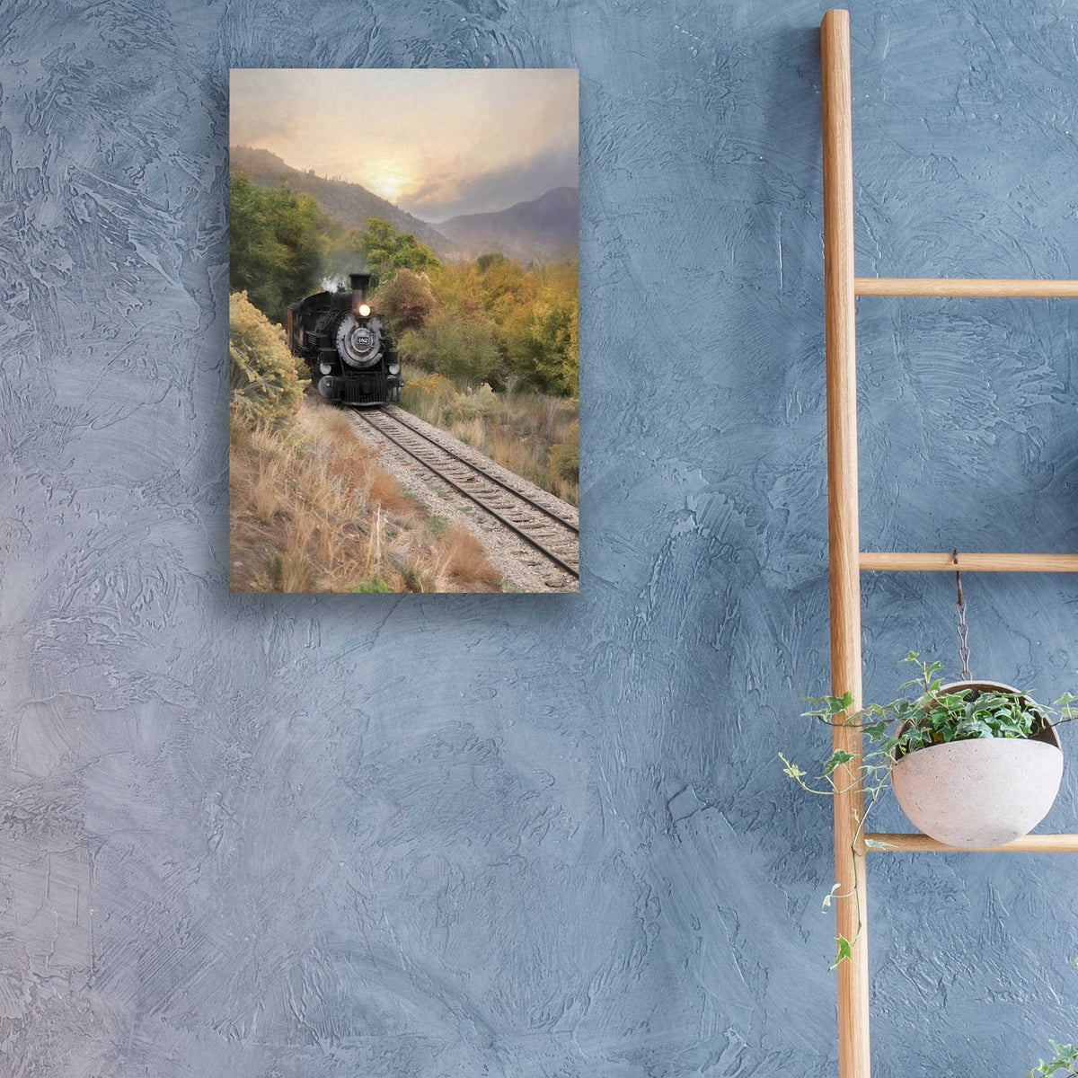 Epic Art 'Durango Train at Sunset' by Lori Deiter, Acrylic Glass Wall Art,16x24