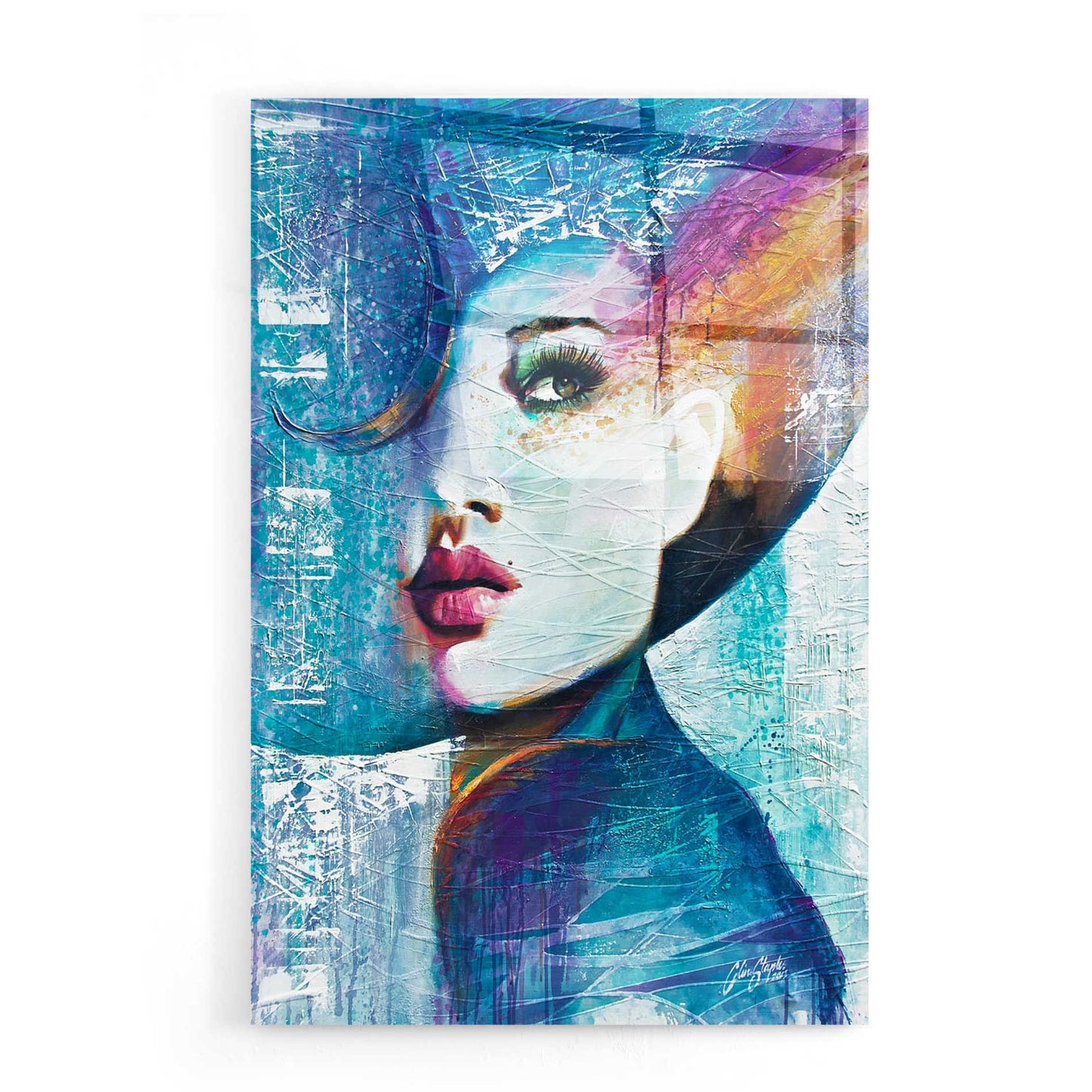 Epic Art 'Rubi' by Colin John Staples, Acrylic Glass Wall Art,16x24