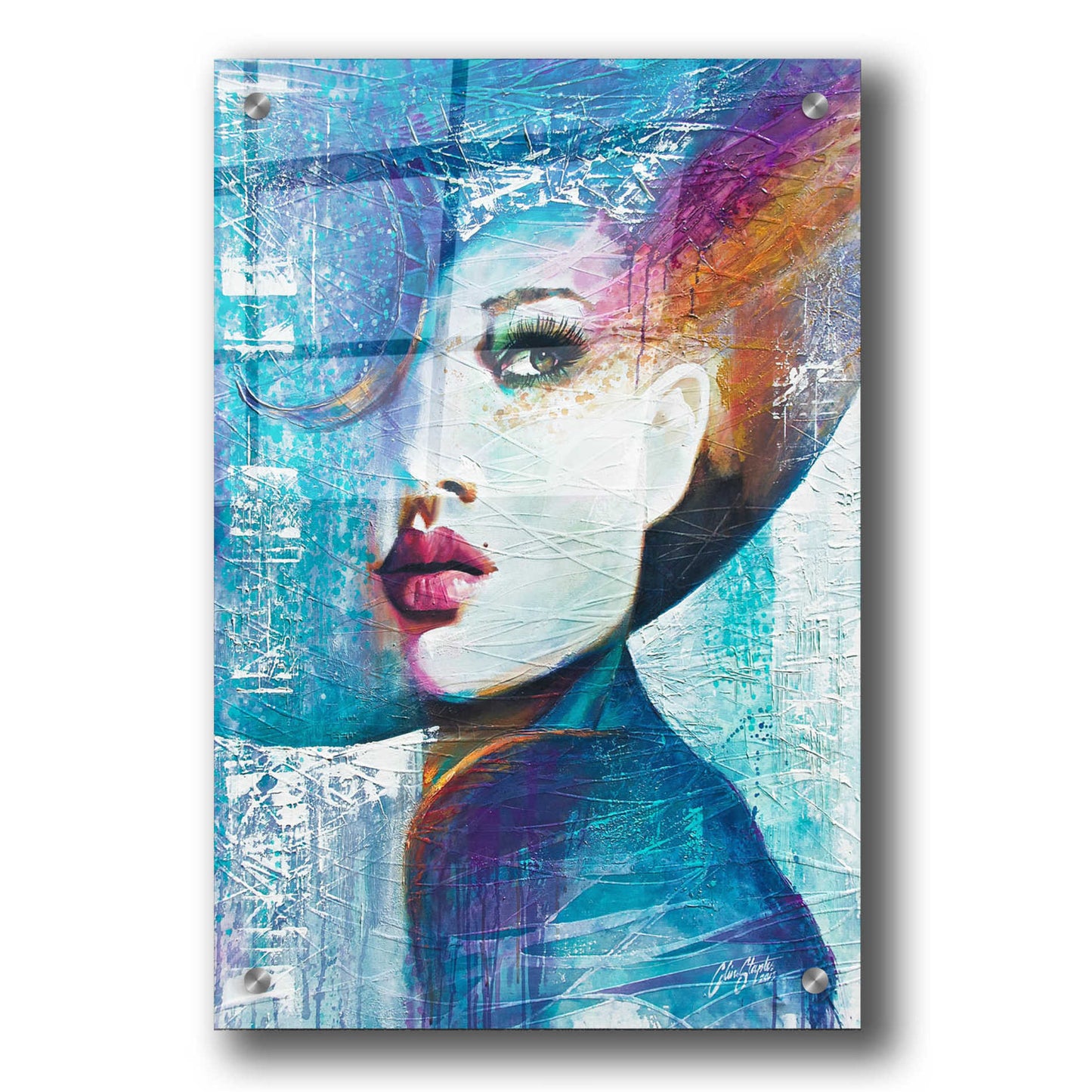 Epic Art 'Rubi' by Colin John Staples, Acrylic Glass Wall Art,24x36