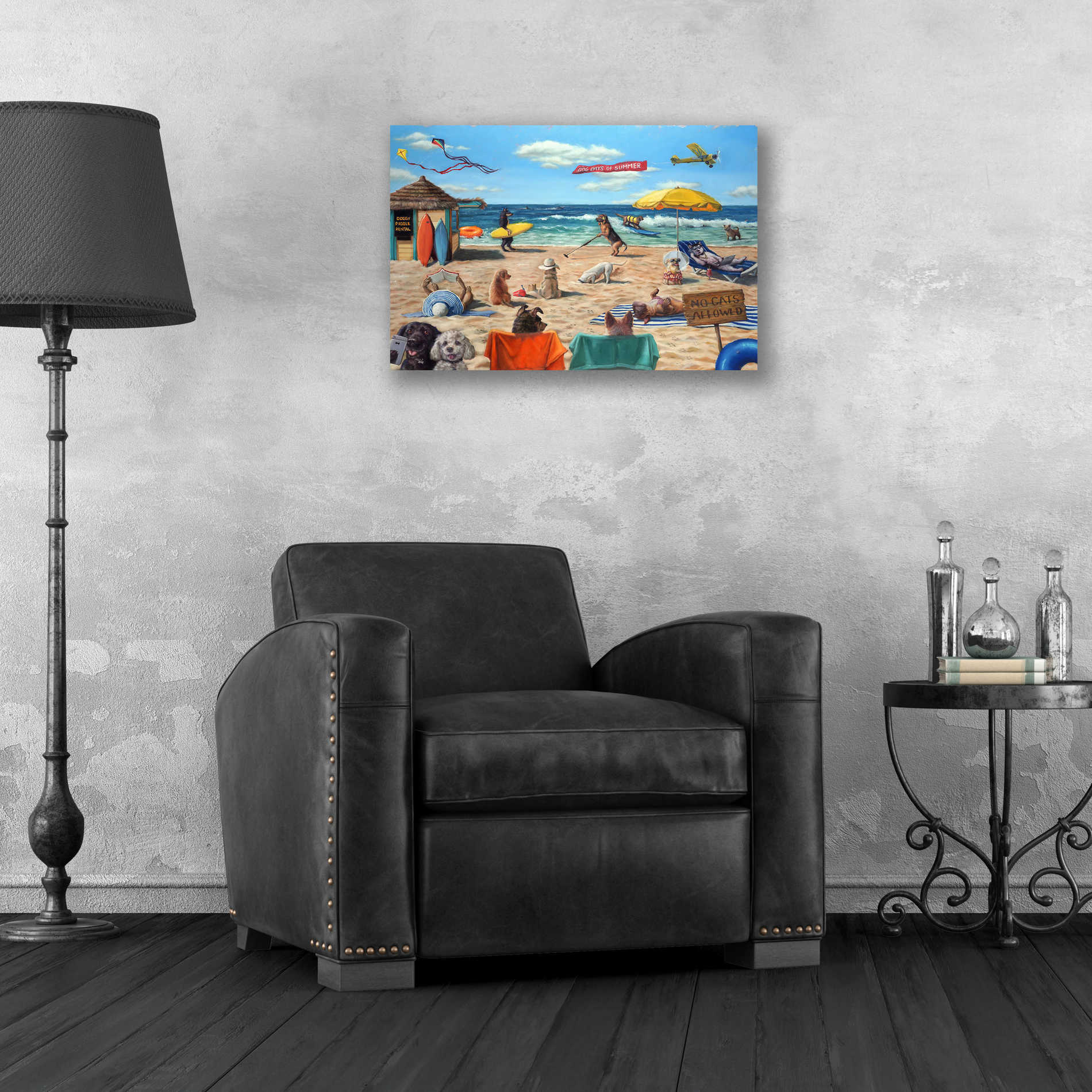 Epic Art 'Dog Beach' by Lucia Heffernan, Acrylic Glass Wall Art,24x16