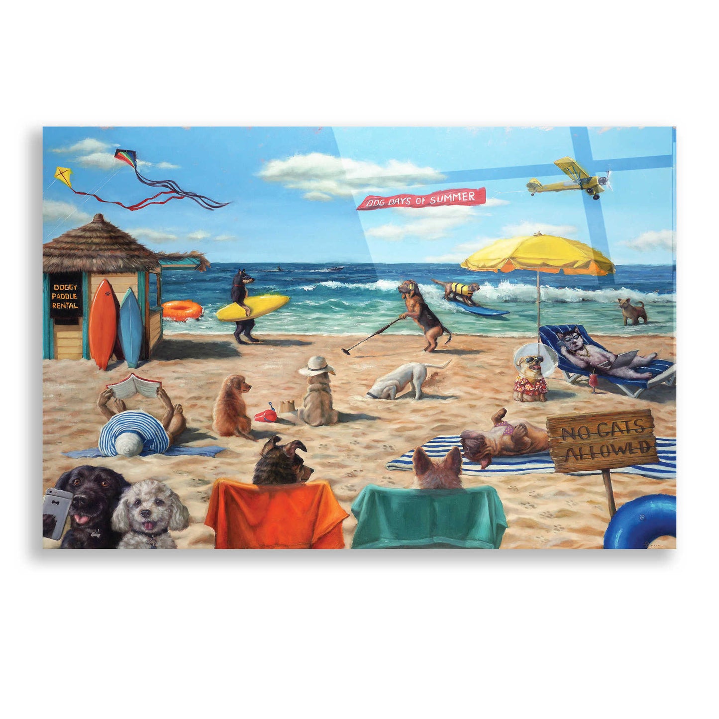 Epic Art 'Dog Beach' by Lucia Heffernan, Acrylic Glass Wall Art,24x16