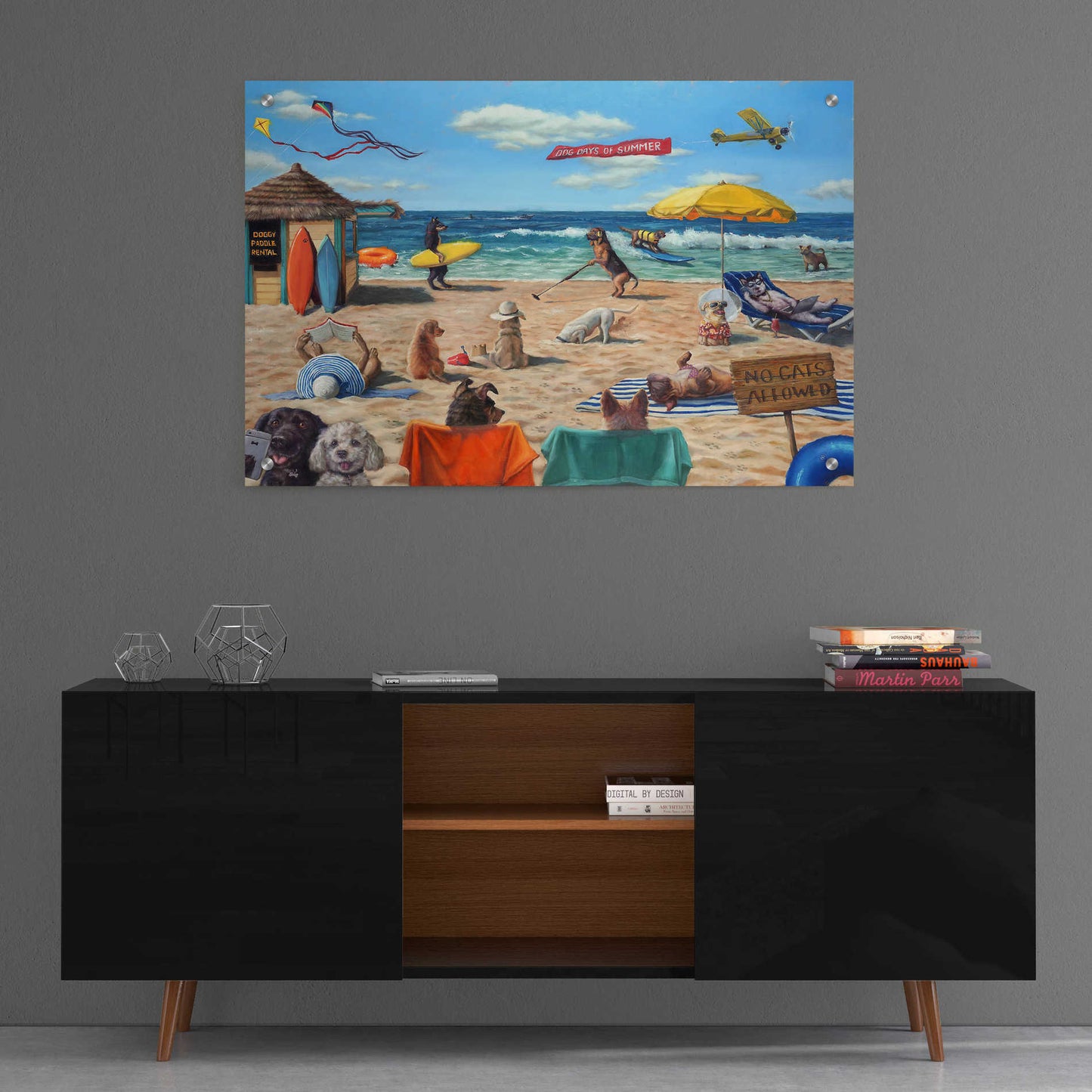 Epic Art 'Dog Beach' by Lucia Heffernan, Acrylic Glass Wall Art,36x24