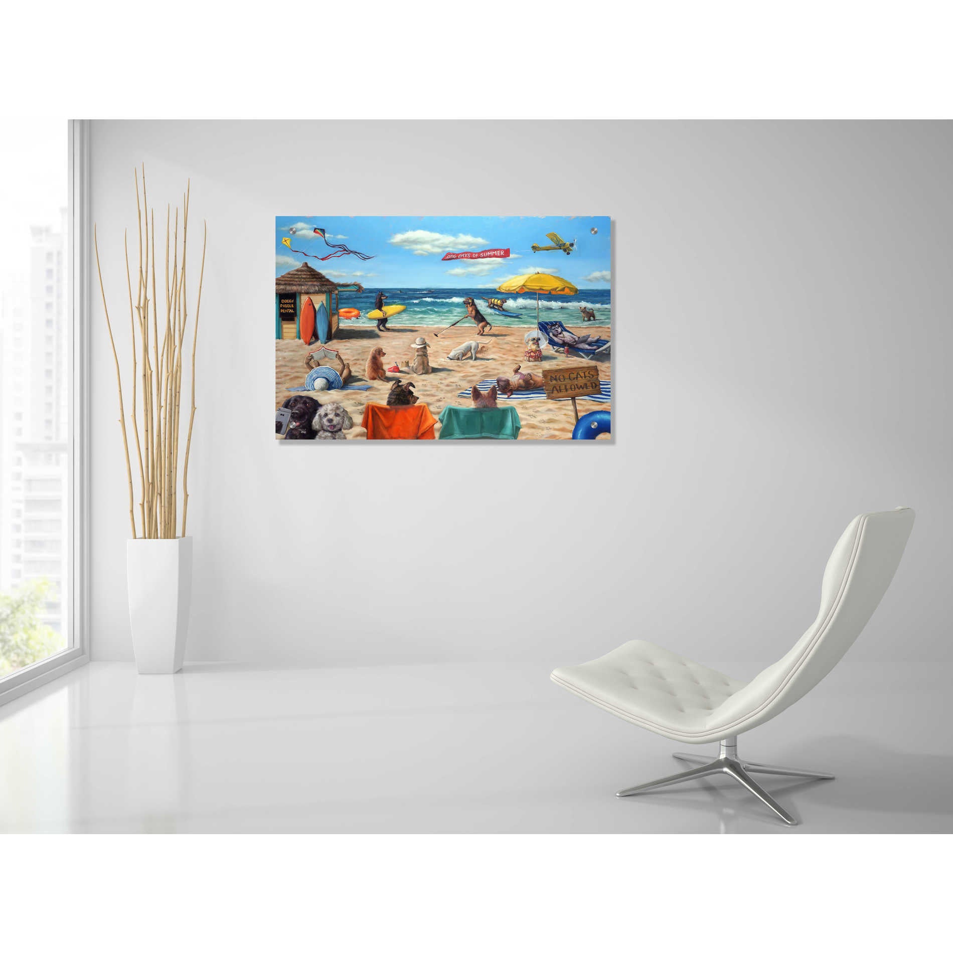 Epic Art 'Dog Beach' by Lucia Heffernan, Acrylic Glass Wall Art,36x24