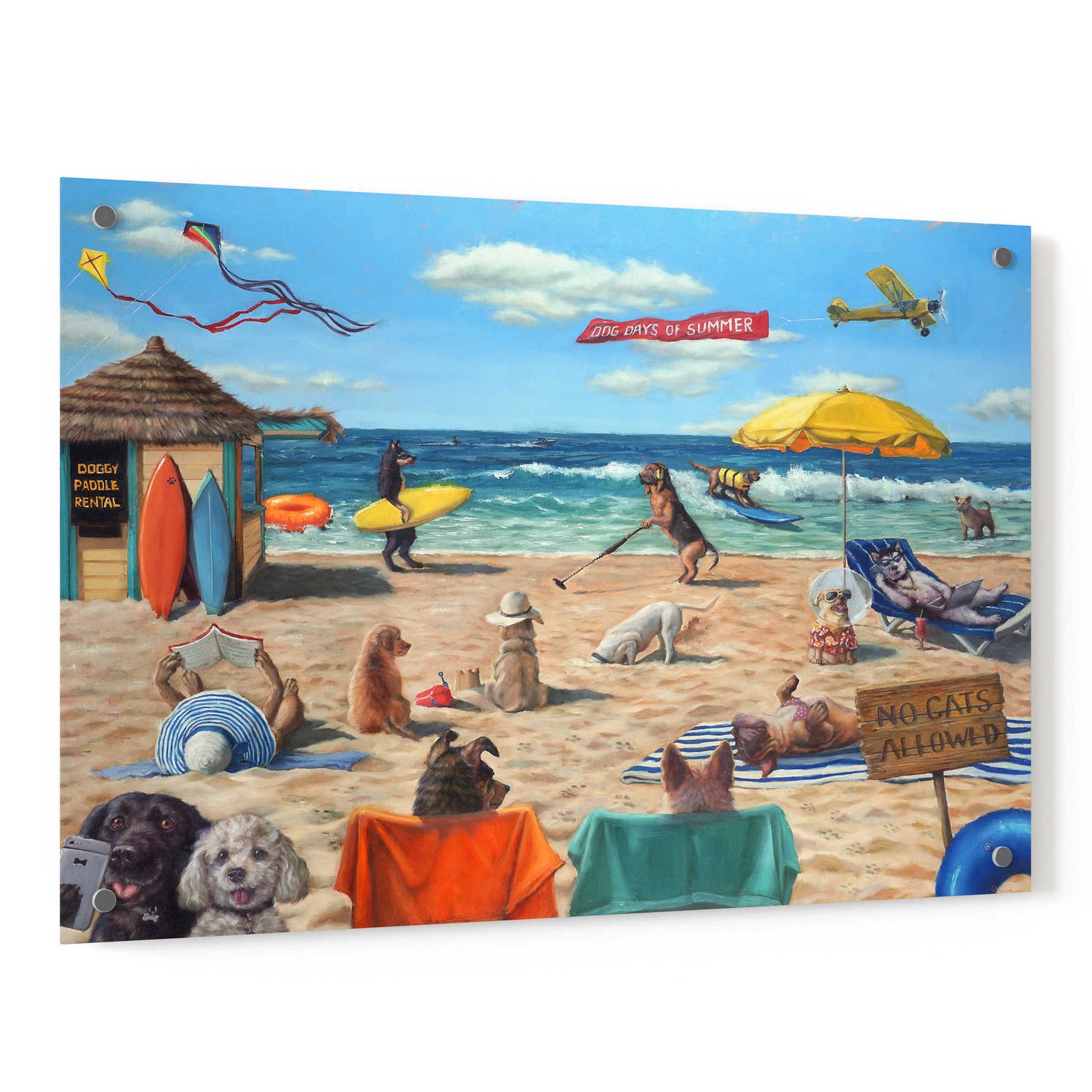 Epic Art 'Dog Beach' by Lucia Heffernan, Acrylic Glass Wall Art,36x24