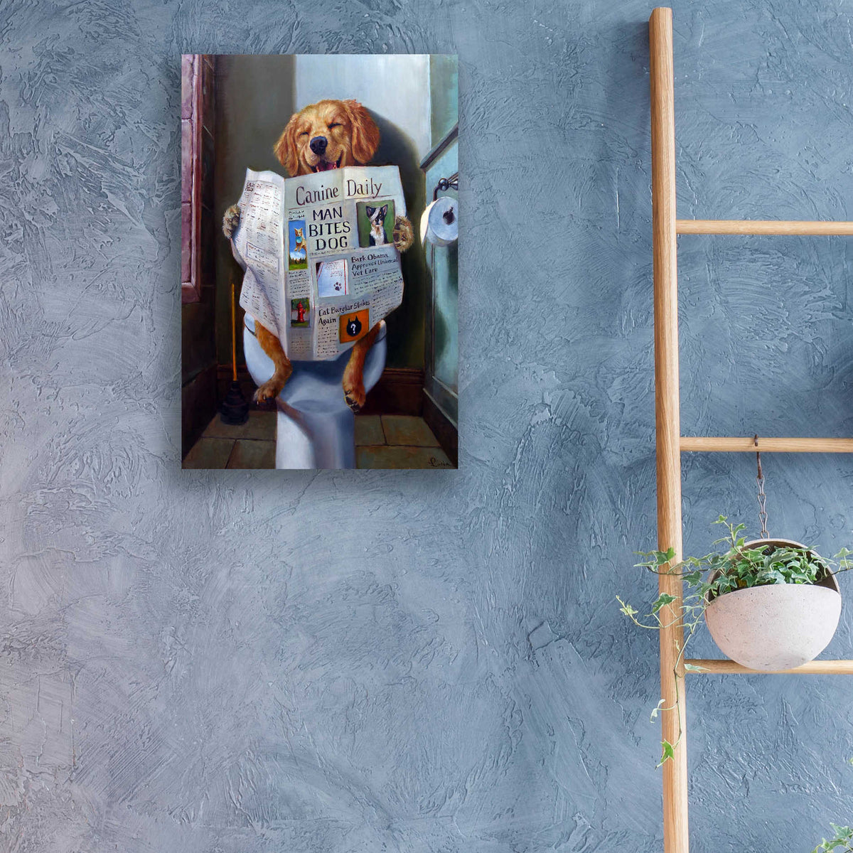 Epic Art 'Dog Gone Funny' by Lucia Heffernan, Acrylic Glass Wall Art,16x24