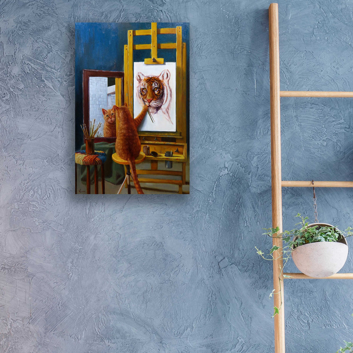 Epic Art 'Norman Catwell' by Lucia Heffernan, Acrylic Glass Wall Art,16x24