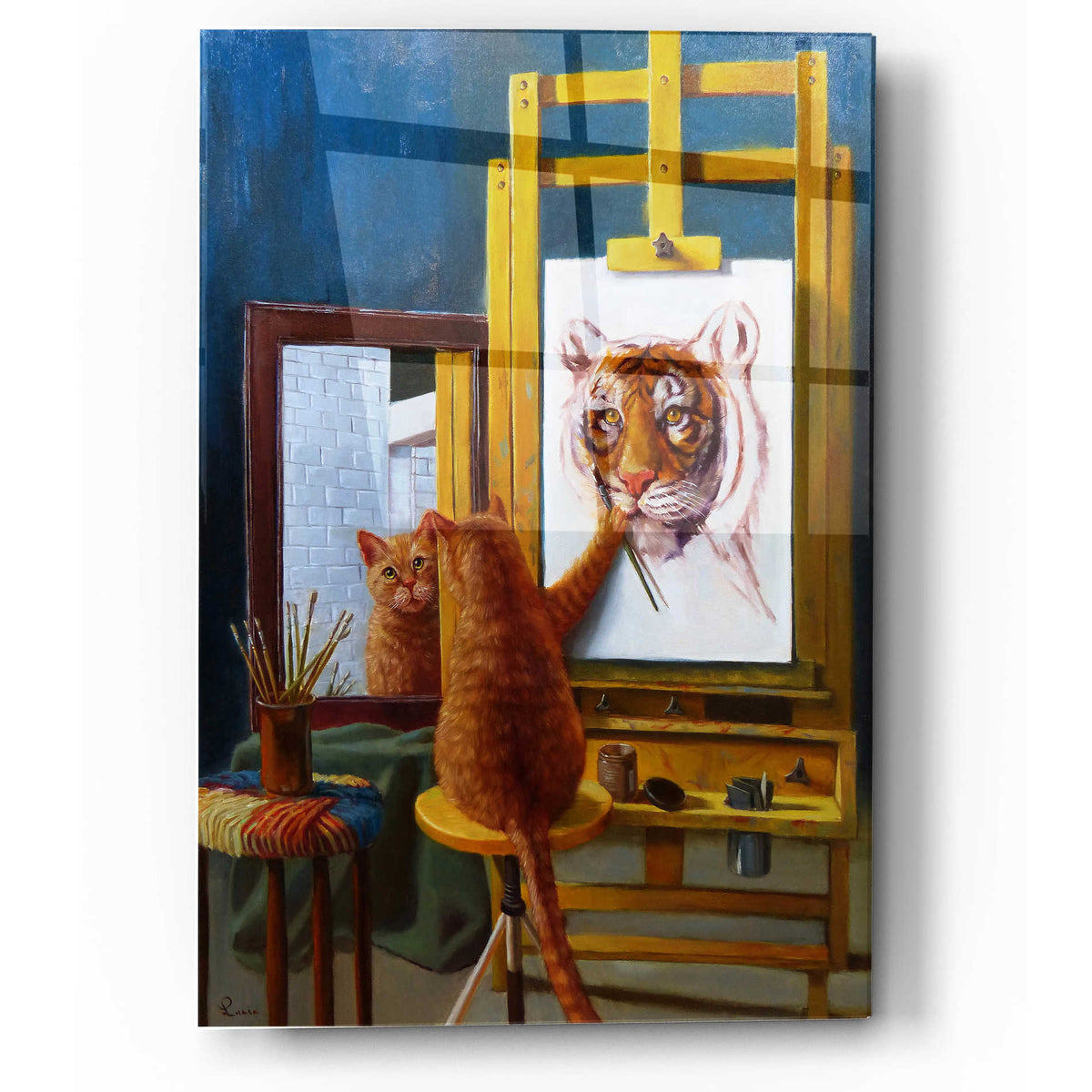 Epic Art 'Norman Catwell' by Lucia Heffernan, Acrylic Glass Wall Art