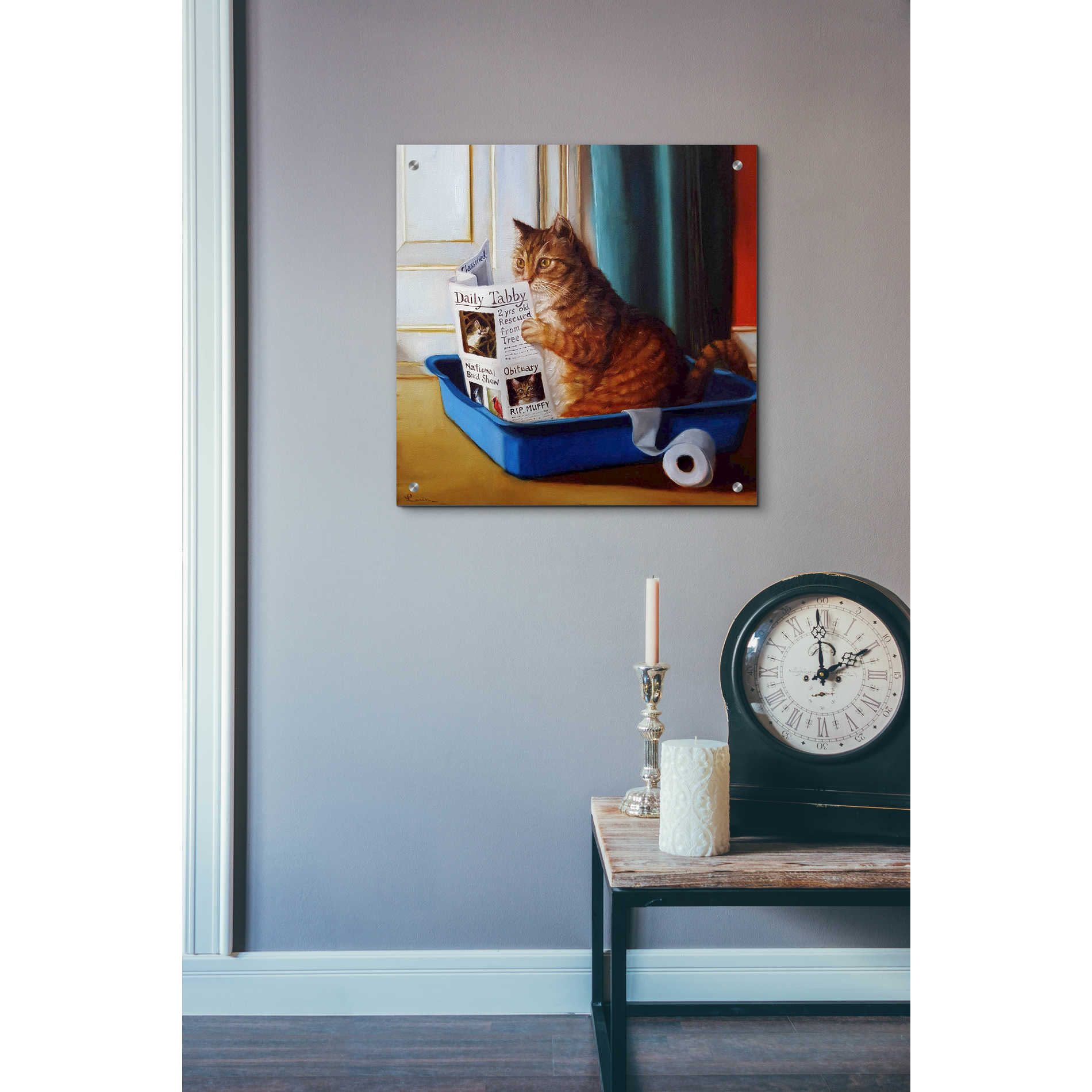 Epic Art 'Kitty Throne' by Lucia Heffernan, Acrylic Glass Wall Art