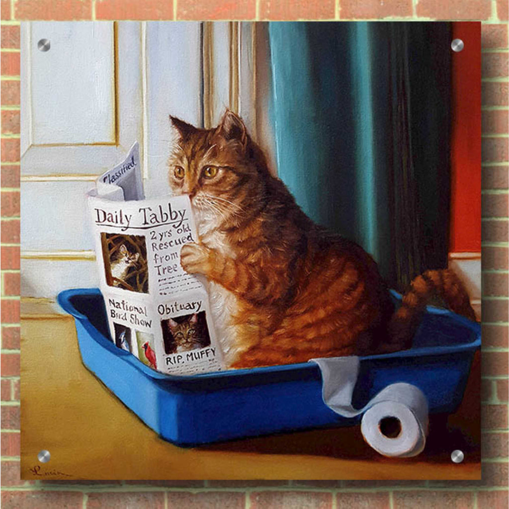 Epic Art 'Kitty Throne' by Lucia Heffernan, Acrylic Glass Wall Art,36x36