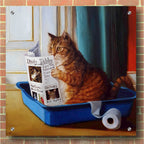Epic Art 'Kitty Throne' by Lucia Heffernan, Acrylic Glass Wall Art,36x36