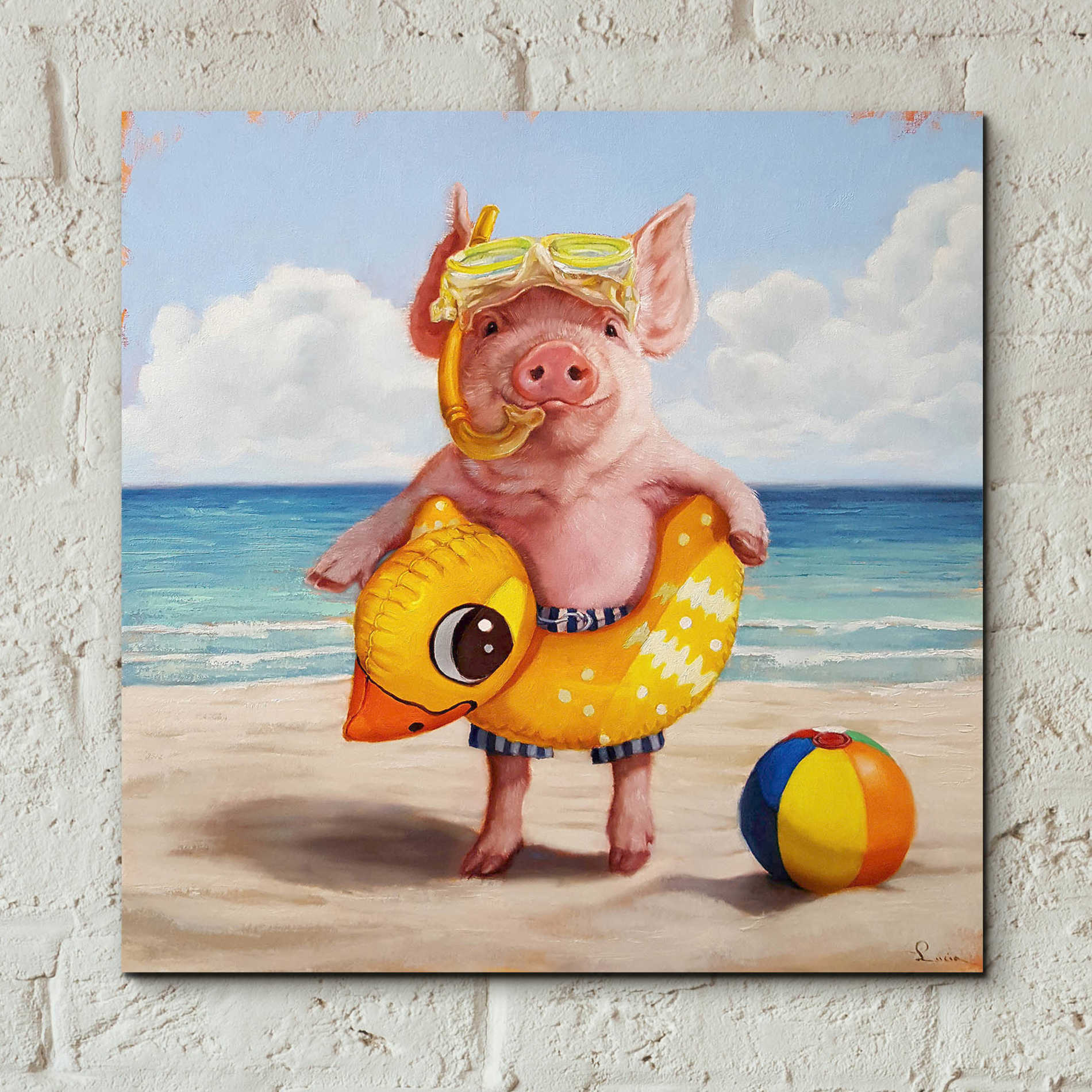 Epic Art 'Baked Ham' by Lucia Heffernan, Acrylic Glass Wall Art,12x12