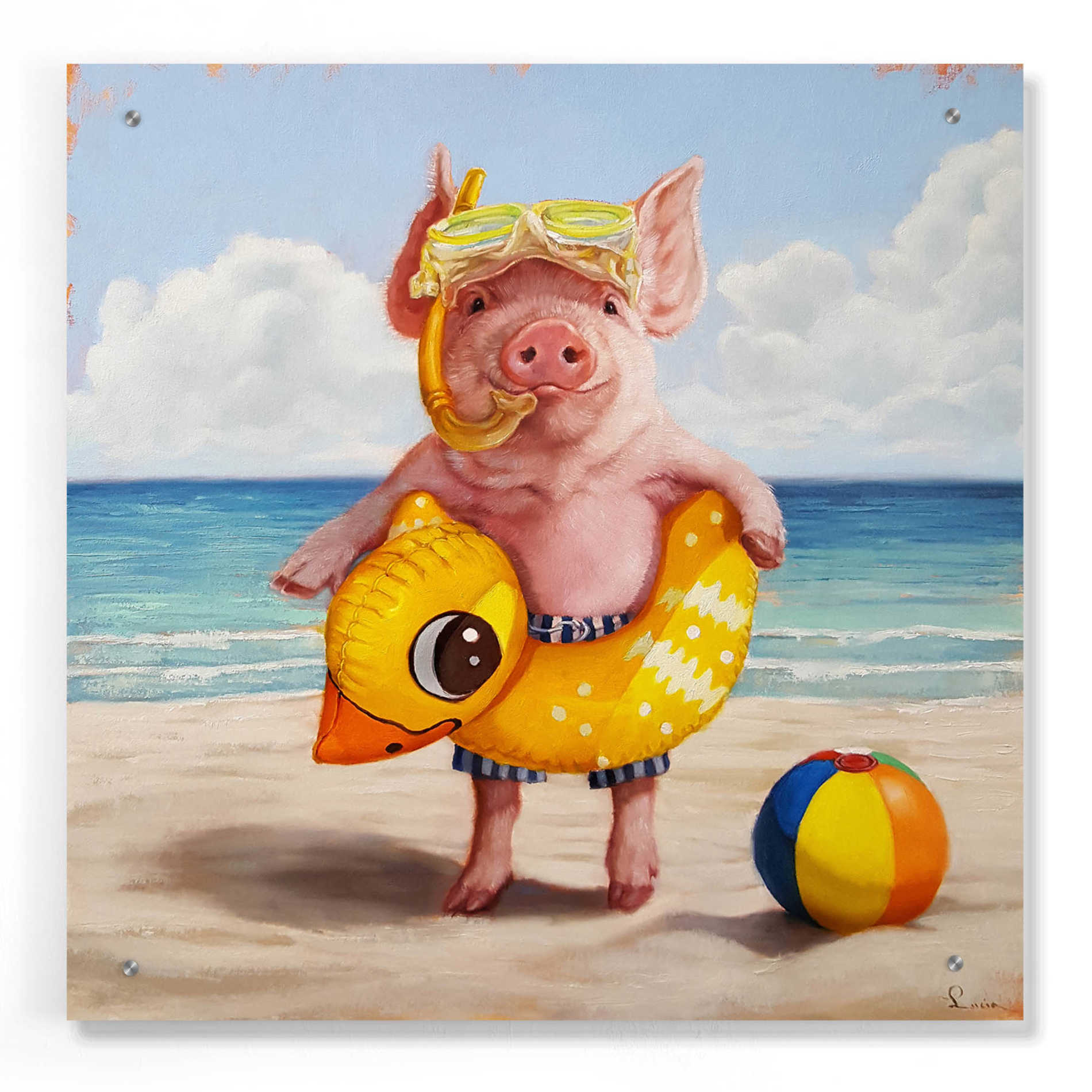 Epic Art 'Baked Ham' by Lucia Heffernan, Acrylic Glass Wall Art,24x24