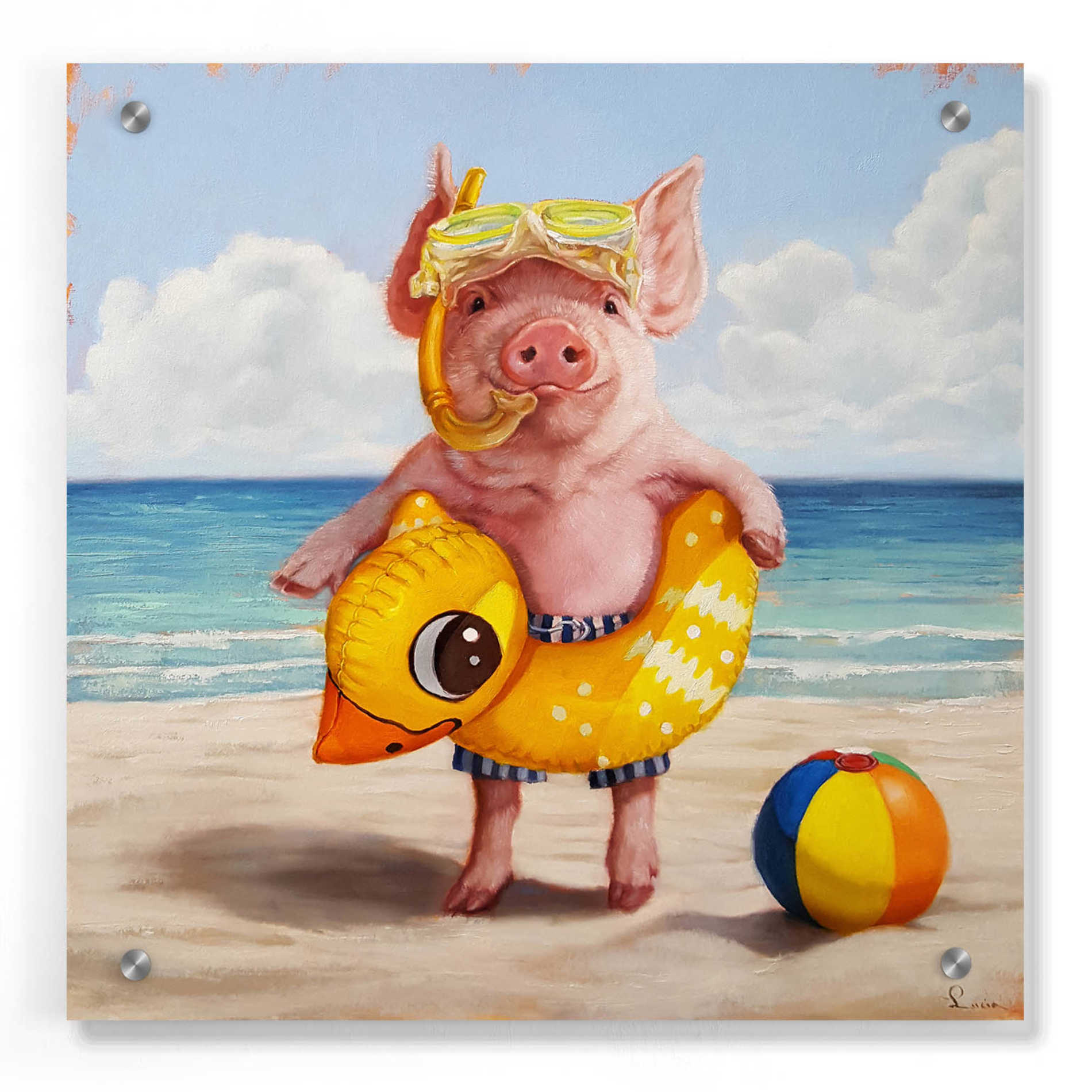 Epic Art 'Baked Ham' by Lucia Heffernan, Acrylic Glass Wall Art,36x36
