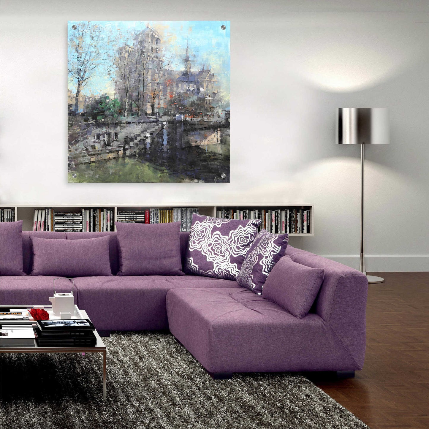 Epic Art 'Notre Dame on the Seine' by Mark Lague, Acrylic Glass Wall Art,36x36