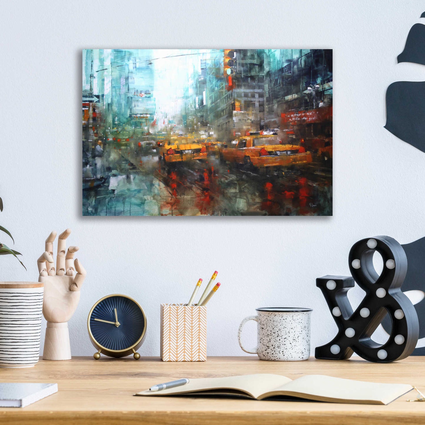 Epic Art 'Times Square Reflections' by Mark Lague, Acrylic Glass Wall Art,16x12