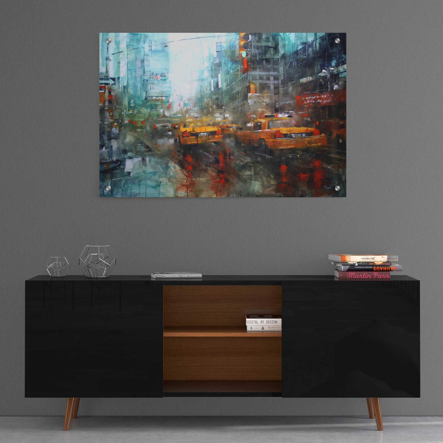 Epic Art 'Times Square Reflections' by Mark Lague, Acrylic Glass Wall Art,36x24