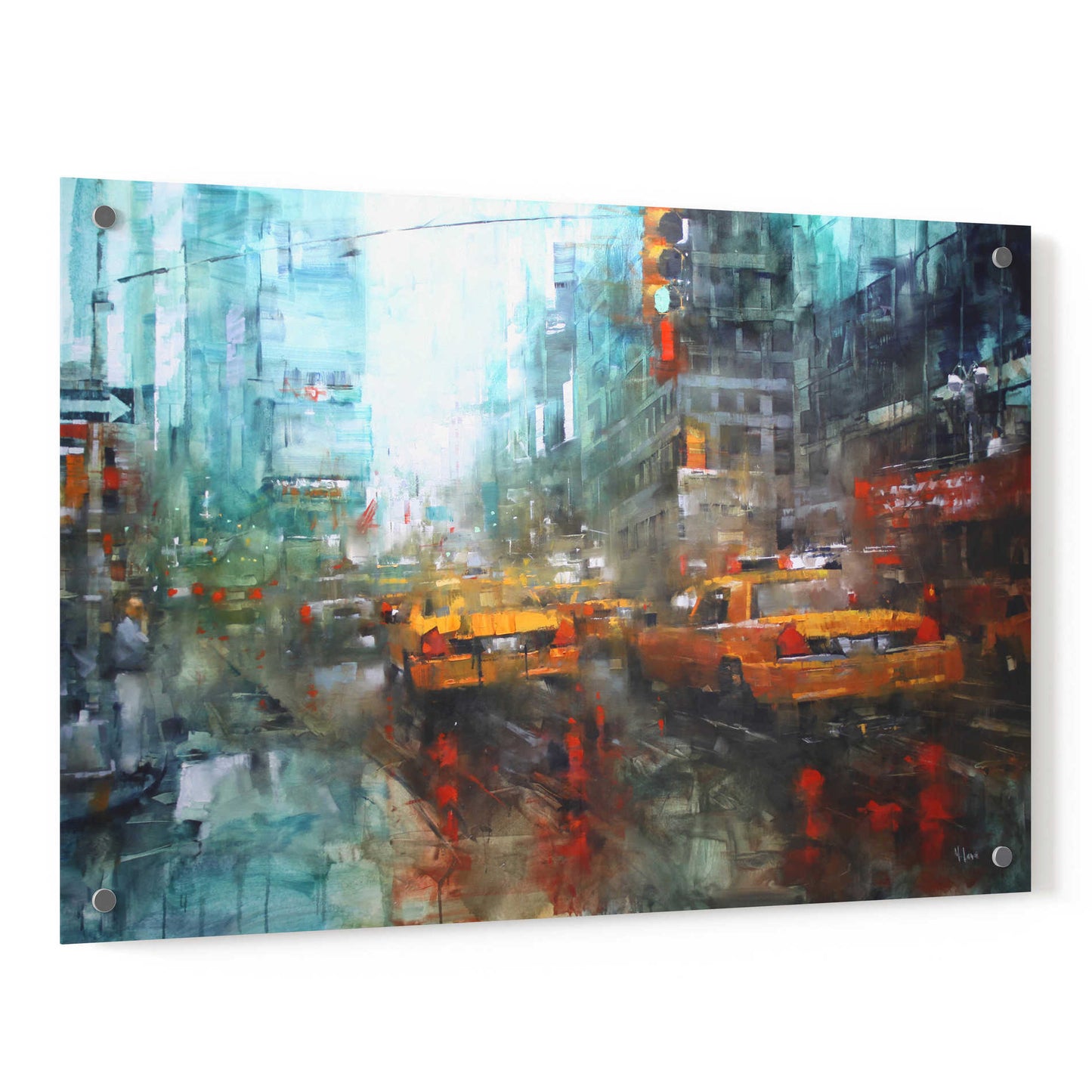 Epic Art 'Times Square Reflections' by Mark Lague, Acrylic Glass Wall Art,36x24