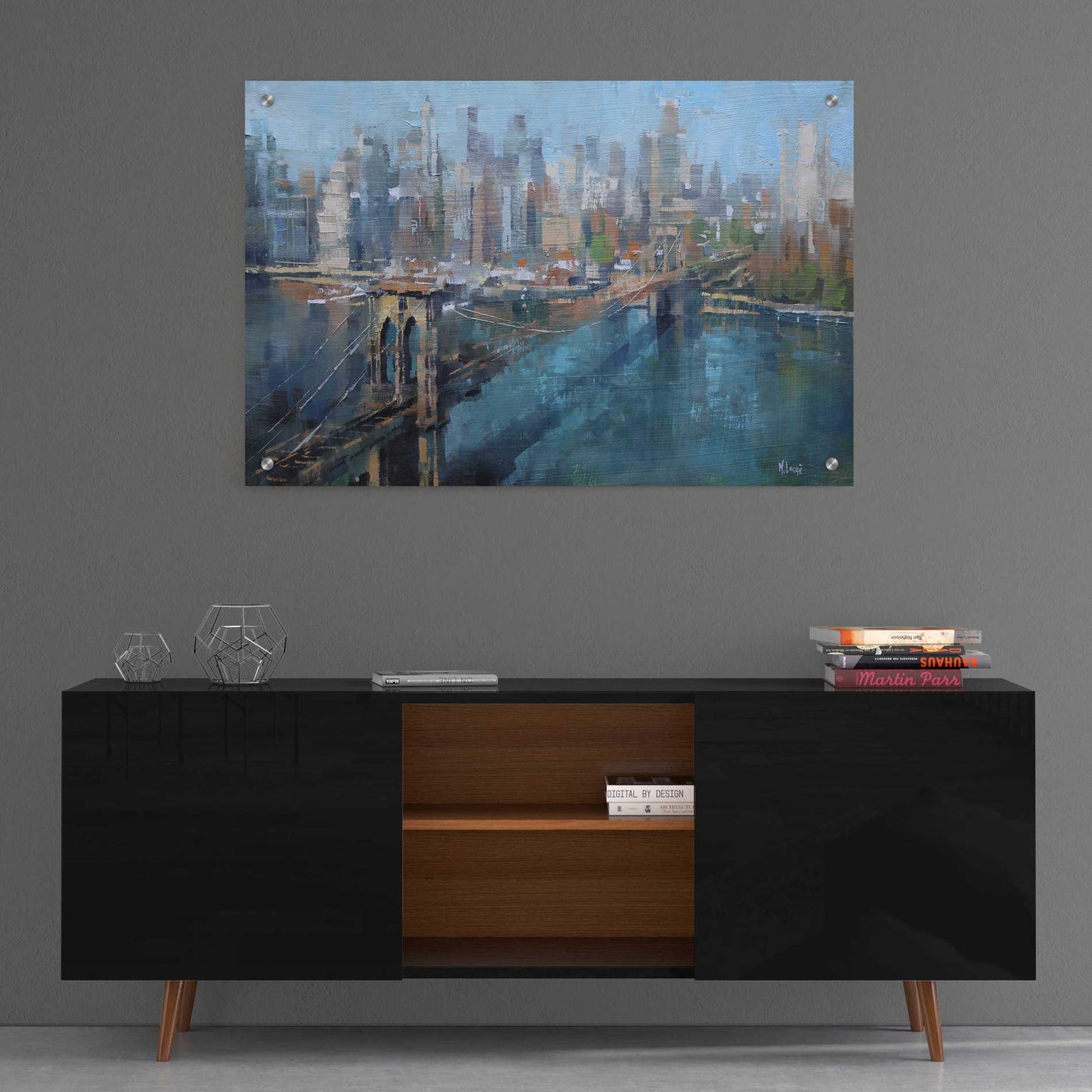 Epic Art 'Brooklyn Bridge' by Mark Lague, Acrylic Glass Wall Art,36x24