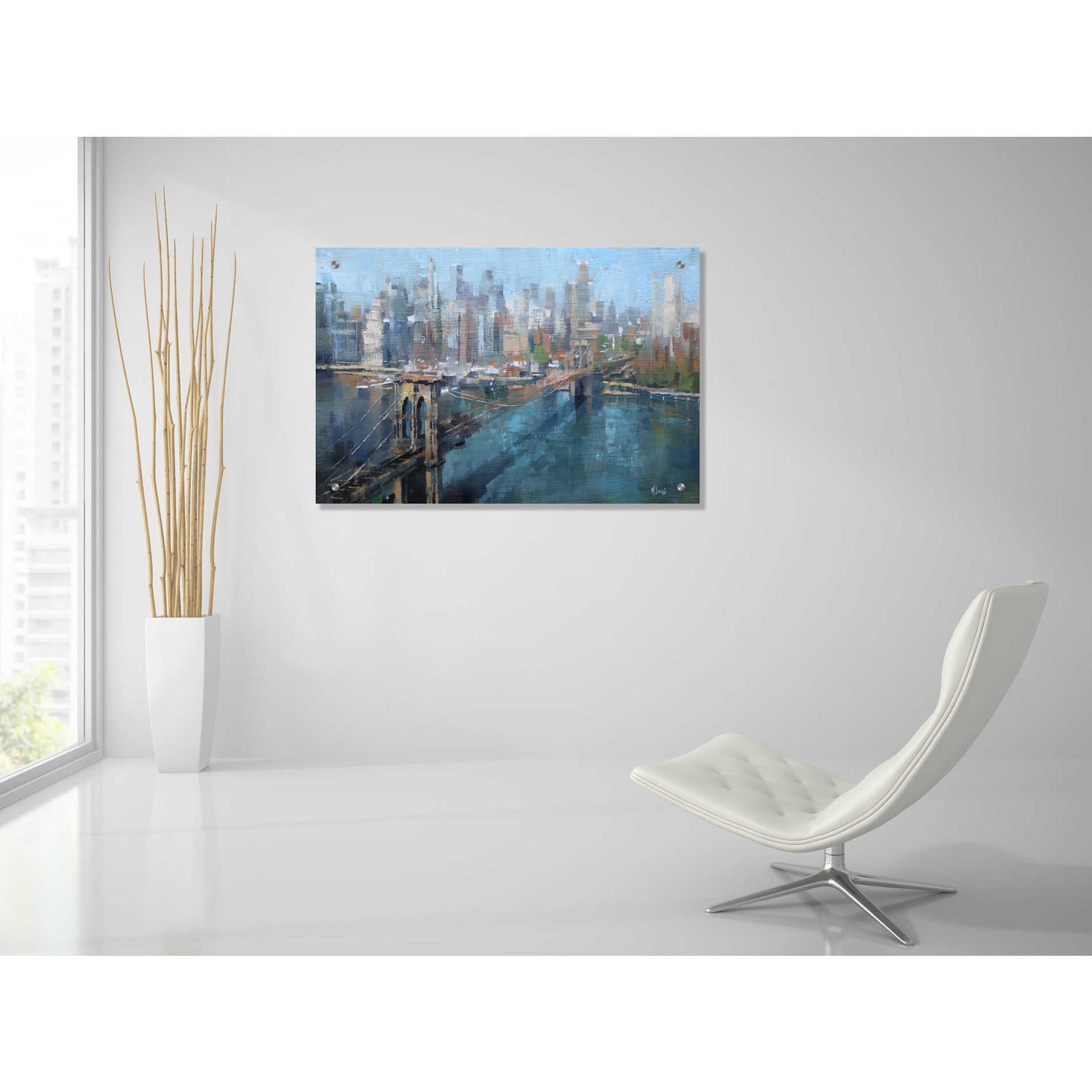 Epic Art 'Brooklyn Bridge' by Mark Lague, Acrylic Glass Wall Art,36x24