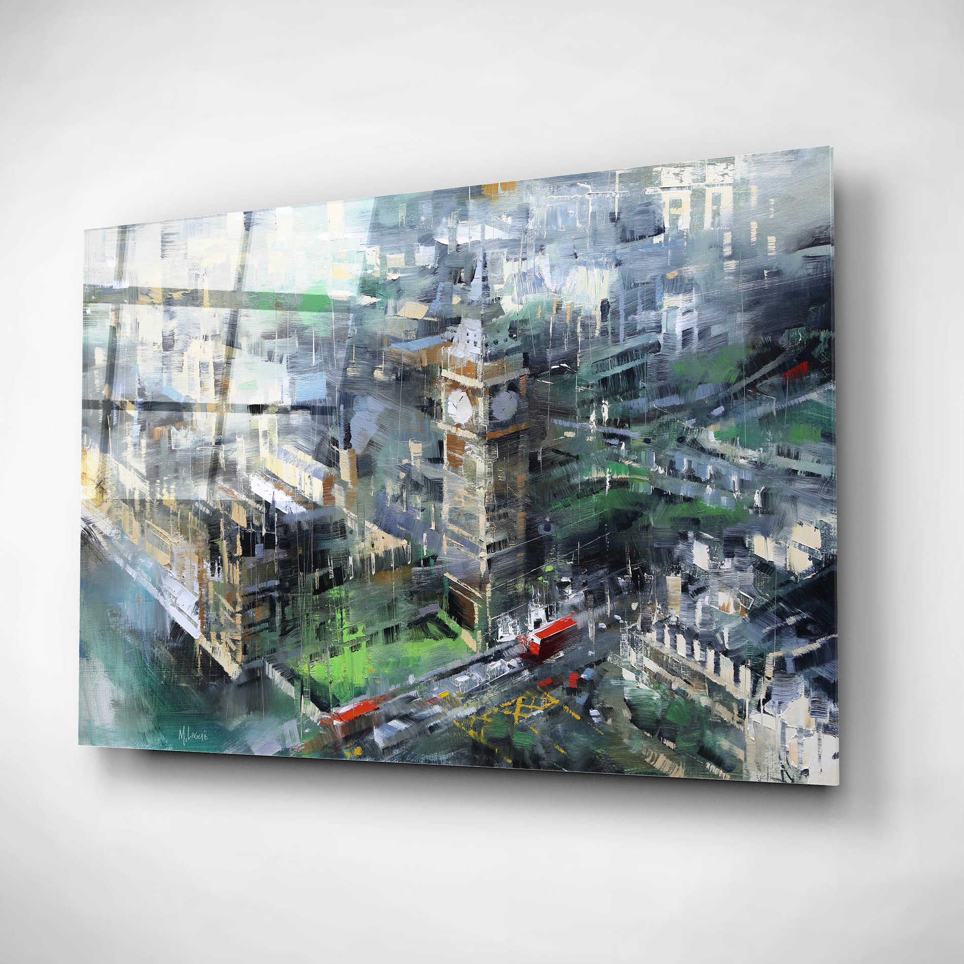 Epic Art 'London Green - Big Ben' by Mark Lague, Acrylic Glass Wall Art,16x12