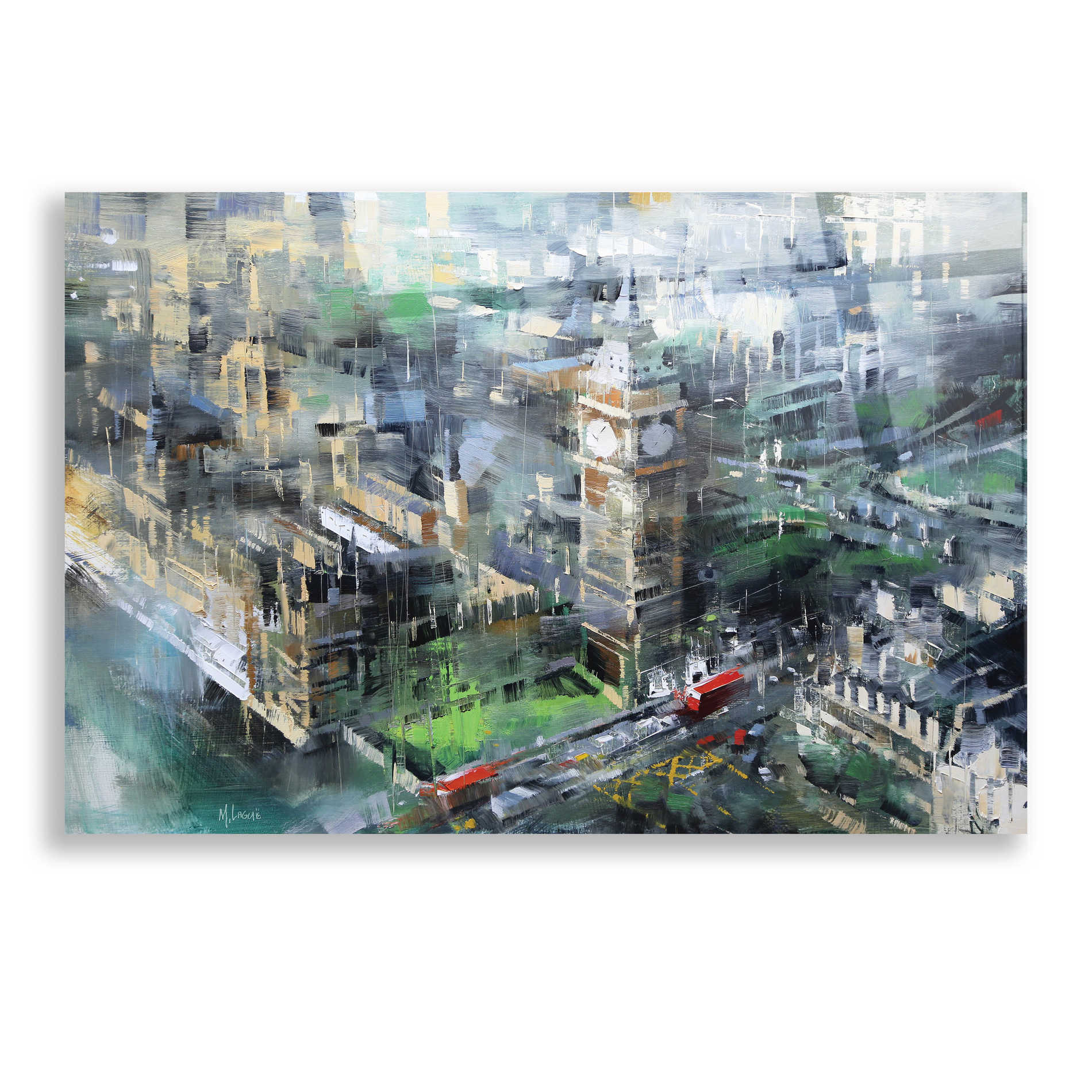 Epic Art 'London Green - Big Ben' by Mark Lague, Acrylic Glass Wall Art,16x12