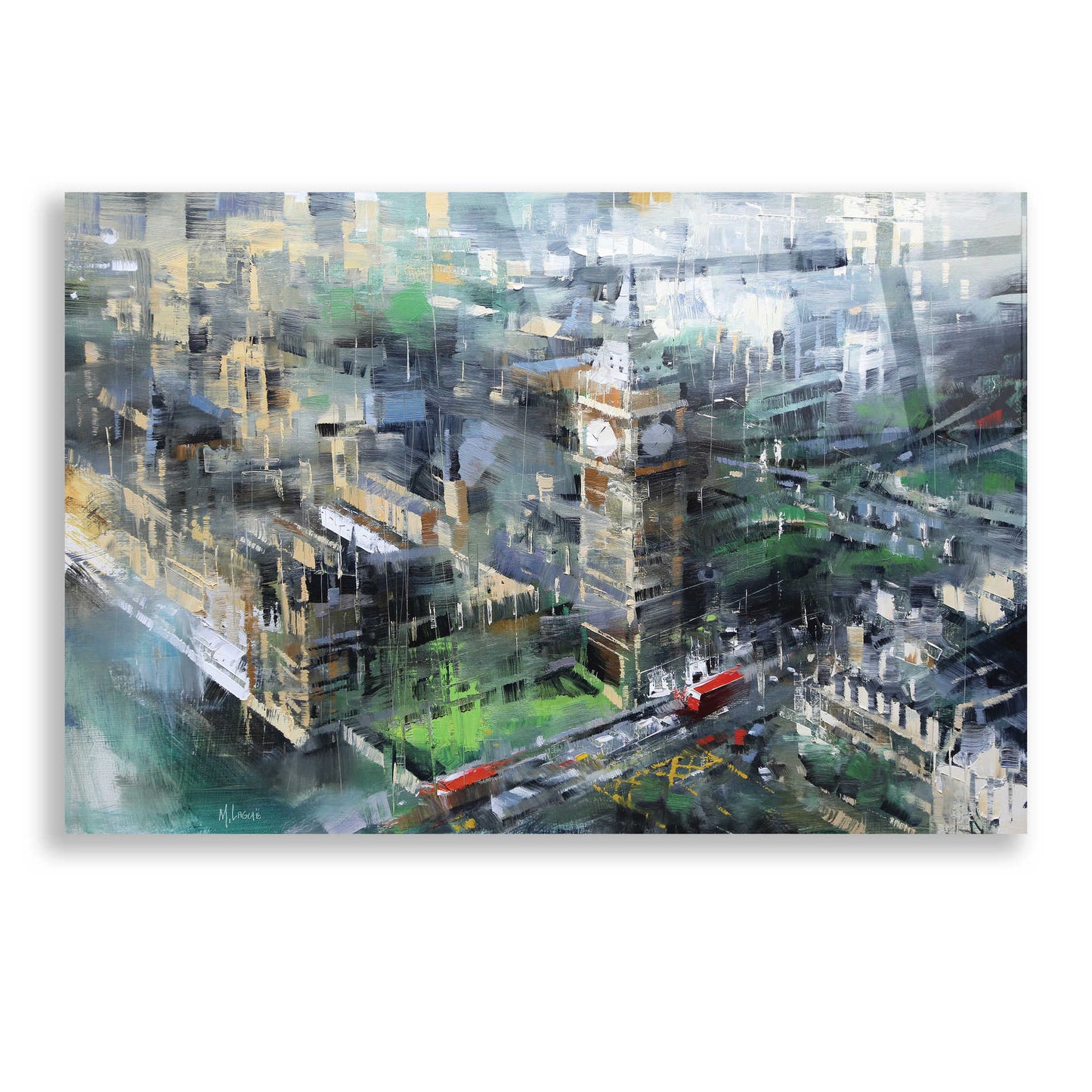 Epic Art 'London Green - Big Ben' by Mark Lague, Acrylic Glass Wall Art,24x16