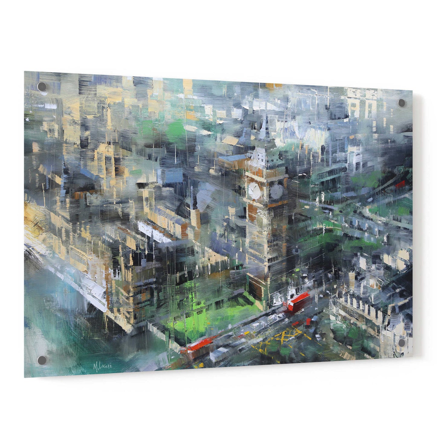 Epic Art 'London Green - Big Ben' by Mark Lague, Acrylic Glass Wall Art,36x24