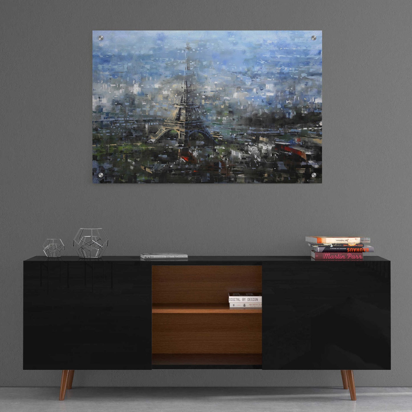 Epic Art 'Blue Paris' by Mark Lague, Acrylic Glass Wall Art,36x24