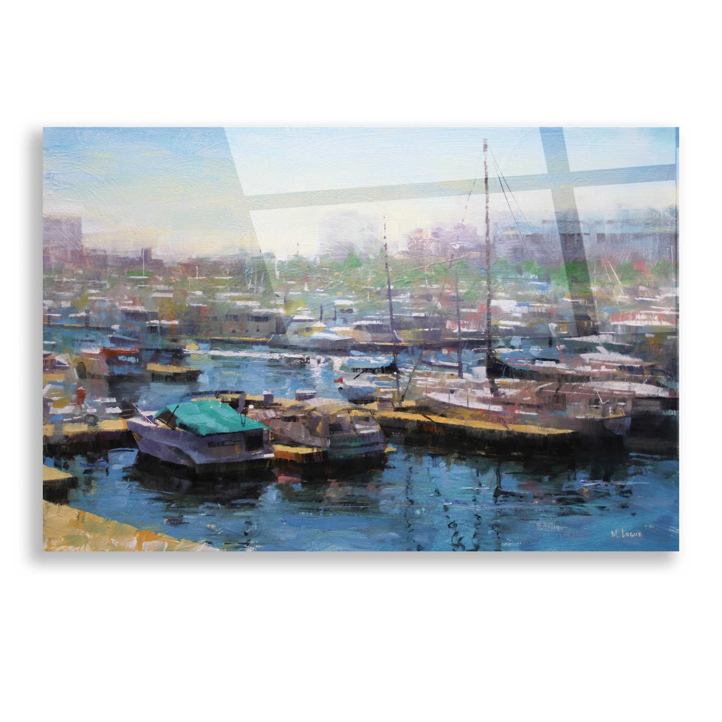 Epic Art 'Chicago Harbor' by Mark Lague, Acrylic Glass Wall Art,16x12