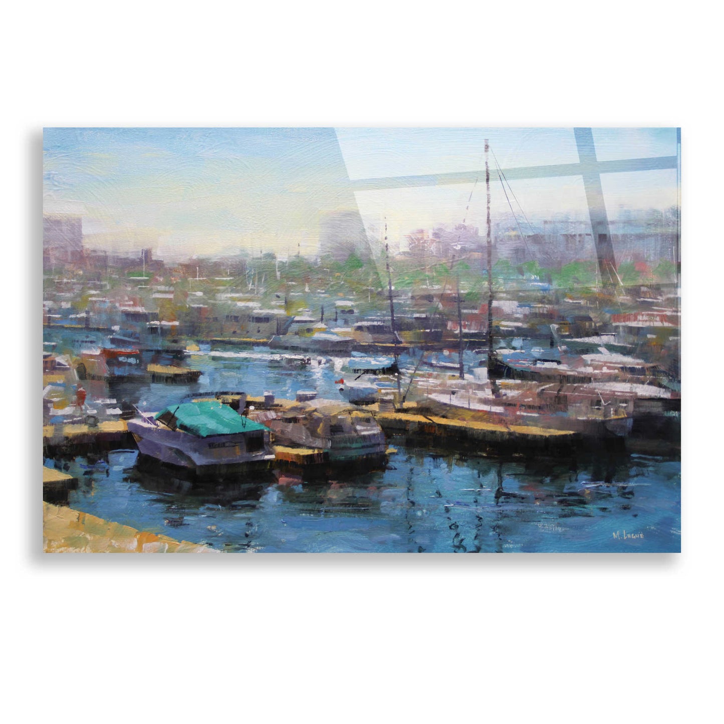 Epic Art 'Chicago Harbor' by Mark Lague, Acrylic Glass Wall Art,24x16