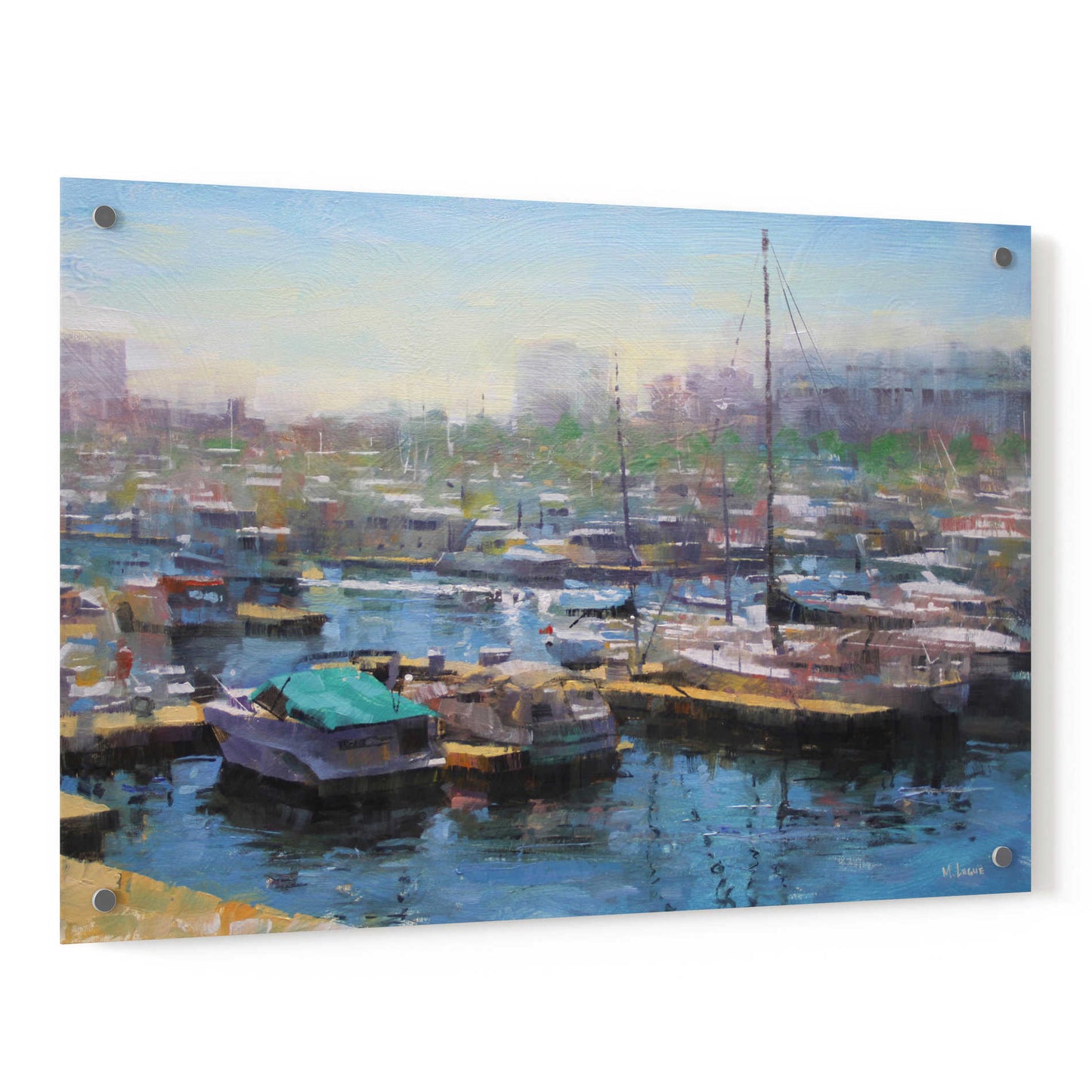 Epic Art 'Chicago Harbor' by Mark Lague, Acrylic Glass Wall Art,36x24