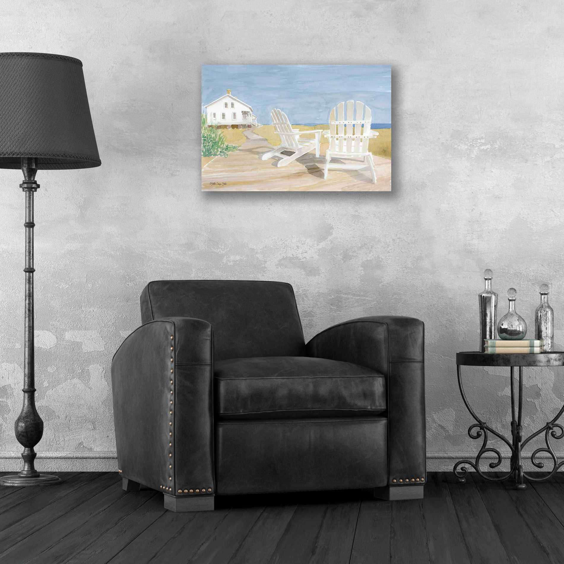 Epic Art 'Beach Chairs 1' by Stellar Design Studio, Acrylic Glass Wall Art,24x16