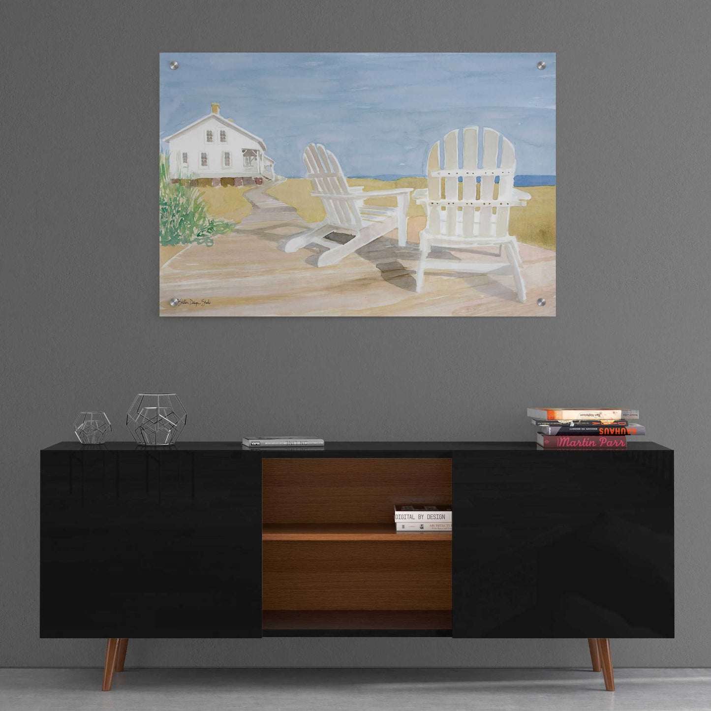 Epic Art 'Beach Chairs 1' by Stellar Design Studio, Acrylic Glass Wall Art,36x24
