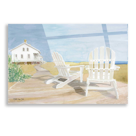 Epic Art 'Beach Chairs 1' by Stellar Design Studio, Acrylic Glass Wall Art