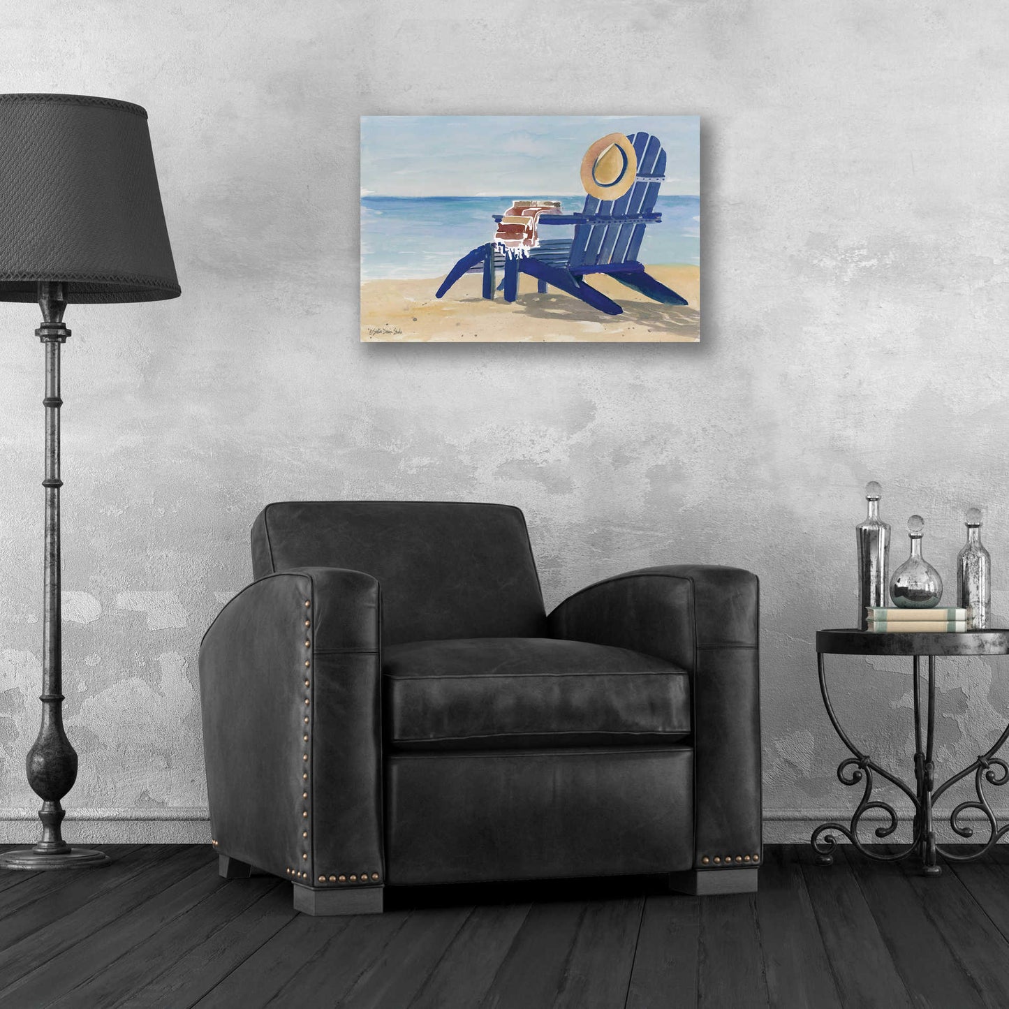Epic Art 'Beach Chairs 2' by Stellar Design Studio, Acrylic Glass Wall Art,24x16