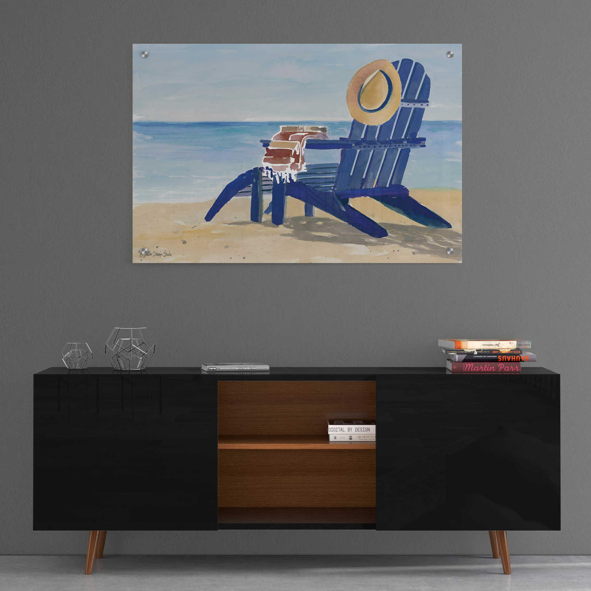 Epic Art 'Beach Chairs 2' by Stellar Design Studio, Acrylic Glass Wall Art,36x24