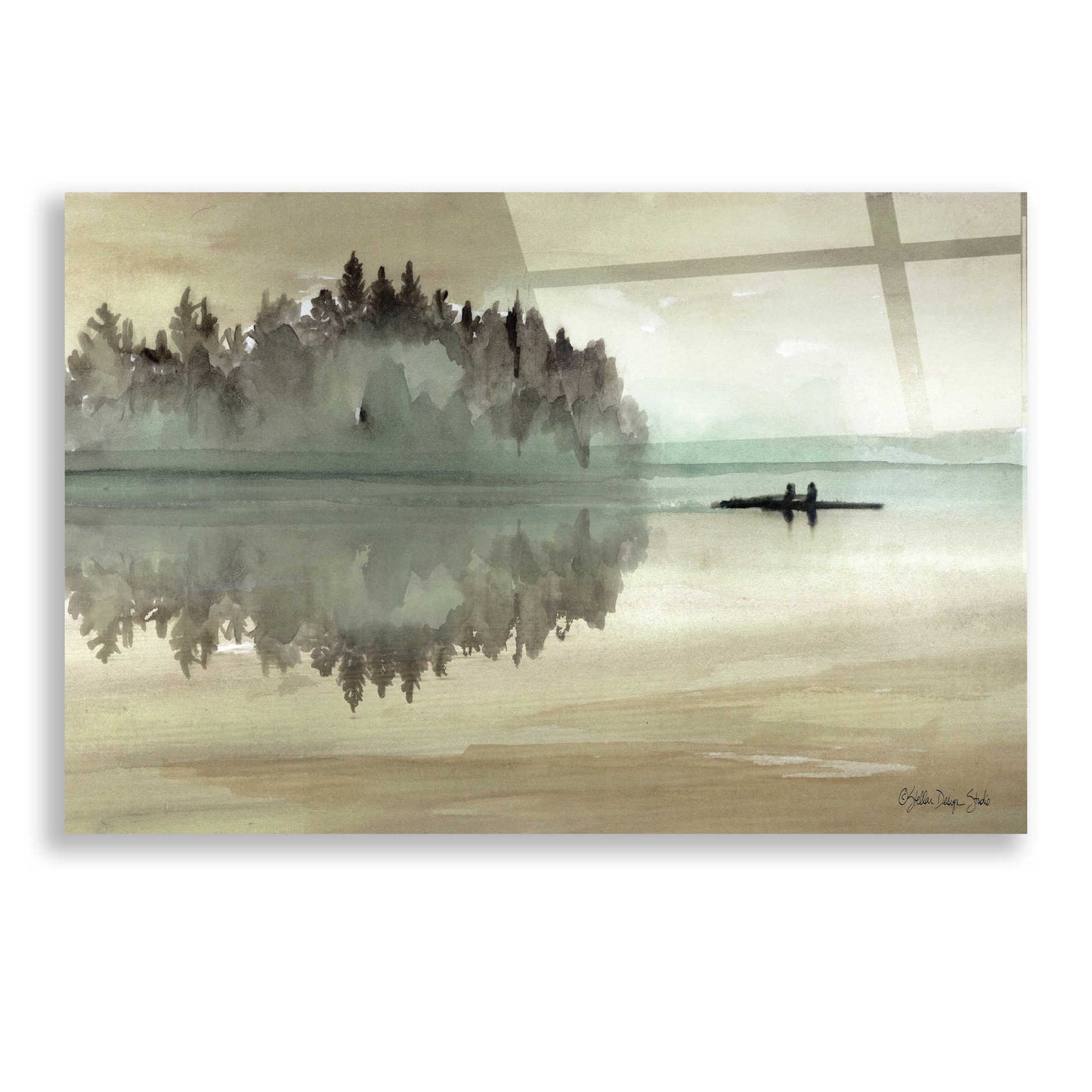 Epic Art 'Lake Fishing I' by Stellar Design Studio, Acrylic Glass Wall Art,24x16