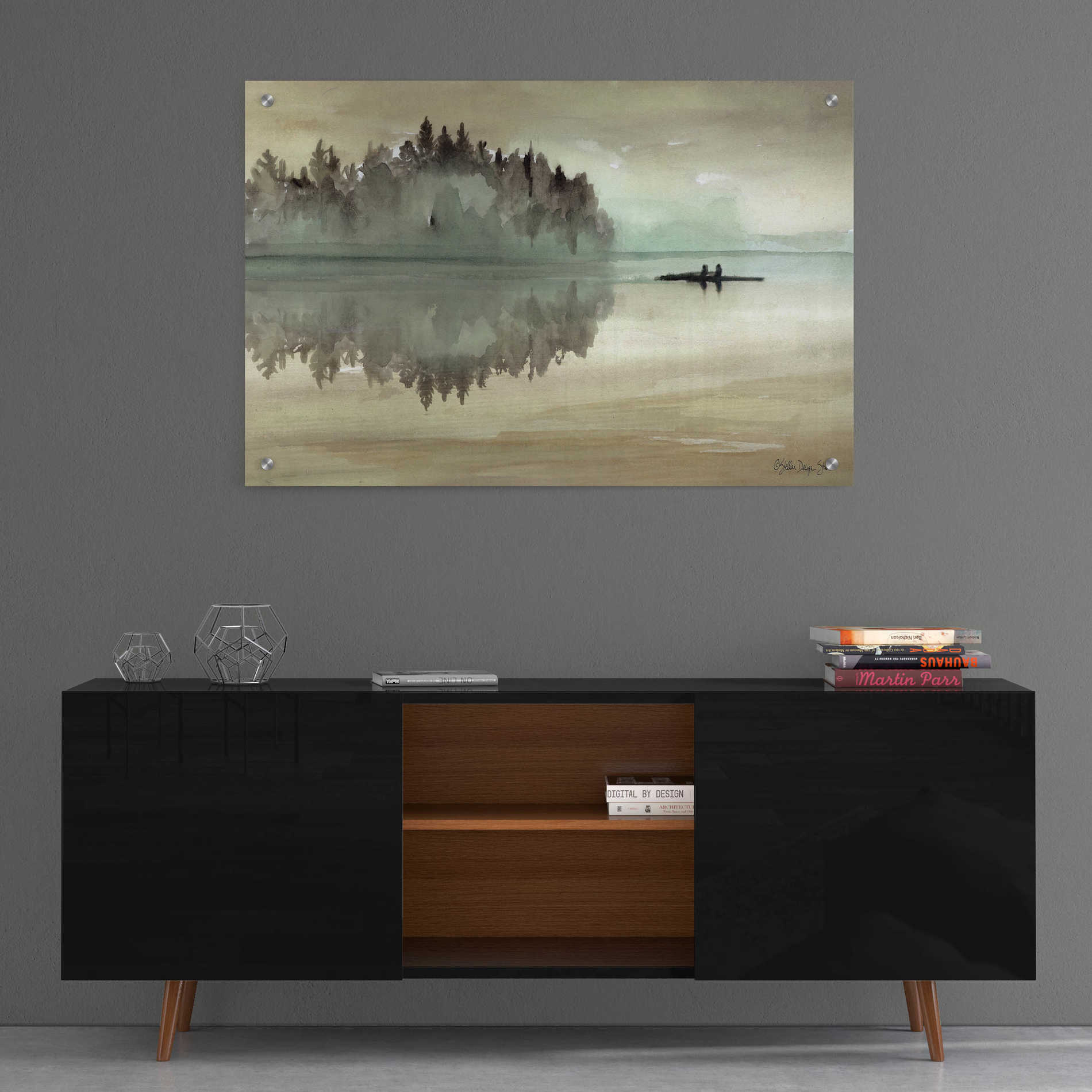 Epic Art 'Lake Fishing I' by Stellar Design Studio, Acrylic Glass Wall Art,36x24