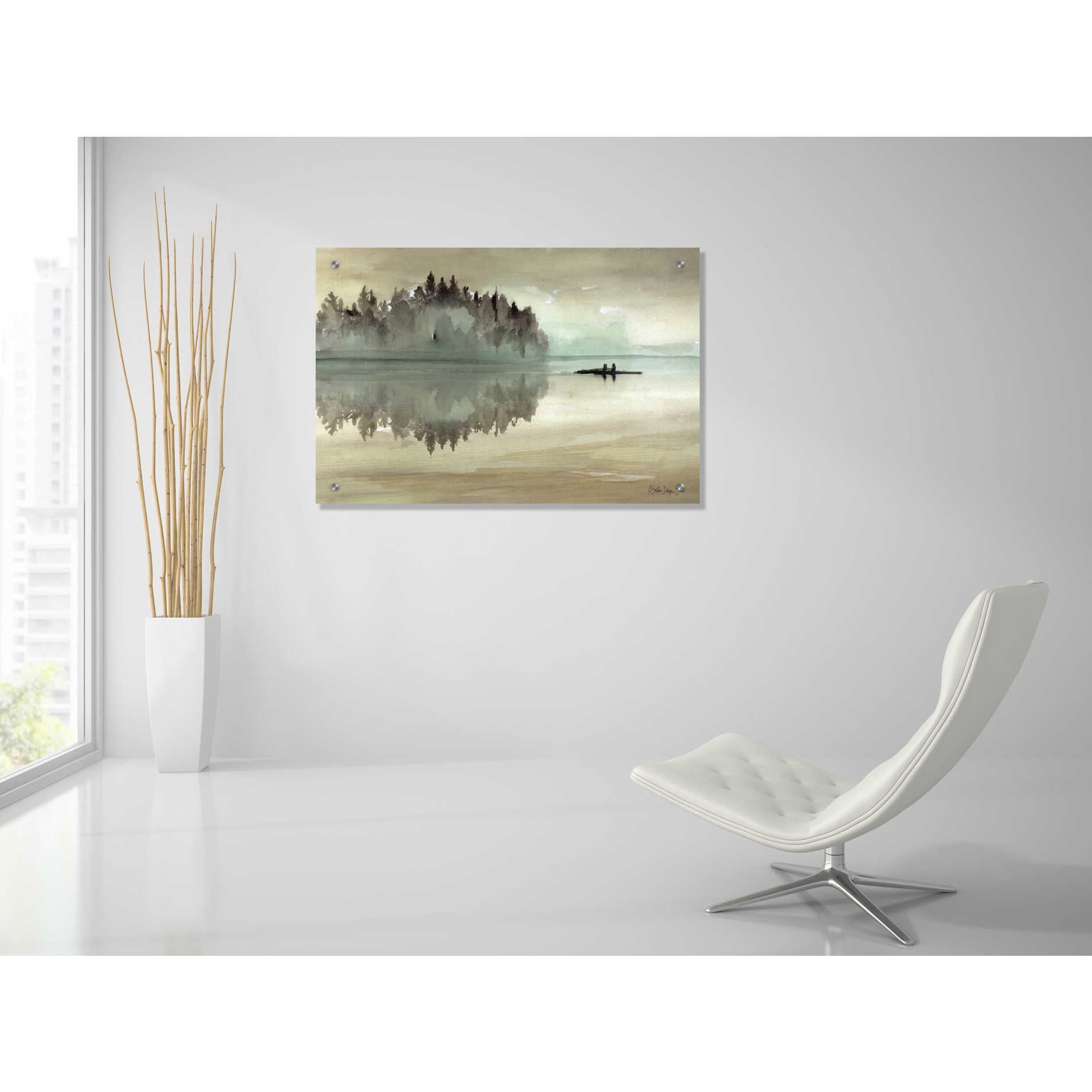 Epic Art 'Lake Fishing I' by Stellar Design Studio, Acrylic Glass Wall Art,36x24