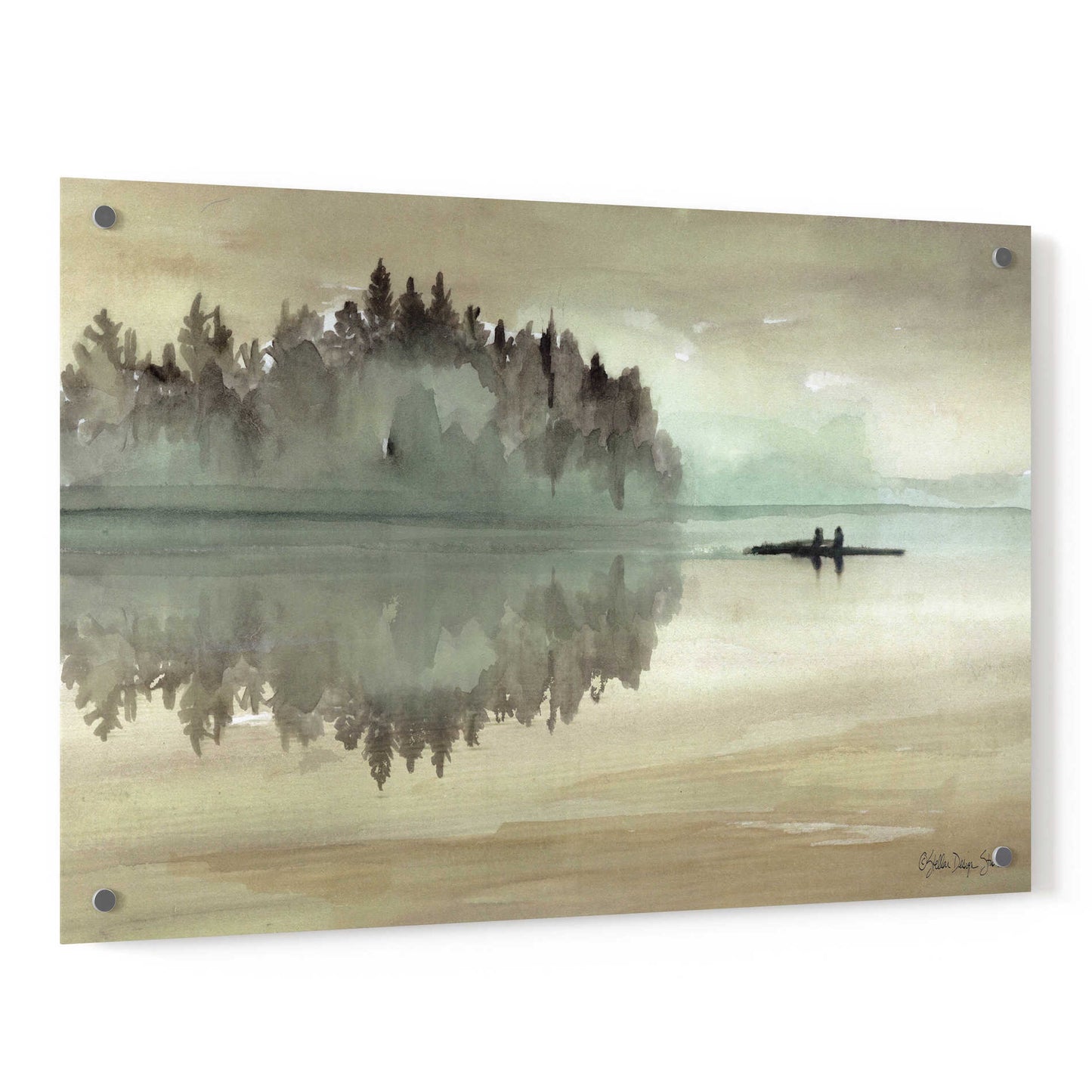 Epic Art 'Lake Fishing I' by Stellar Design Studio, Acrylic Glass Wall Art,36x24