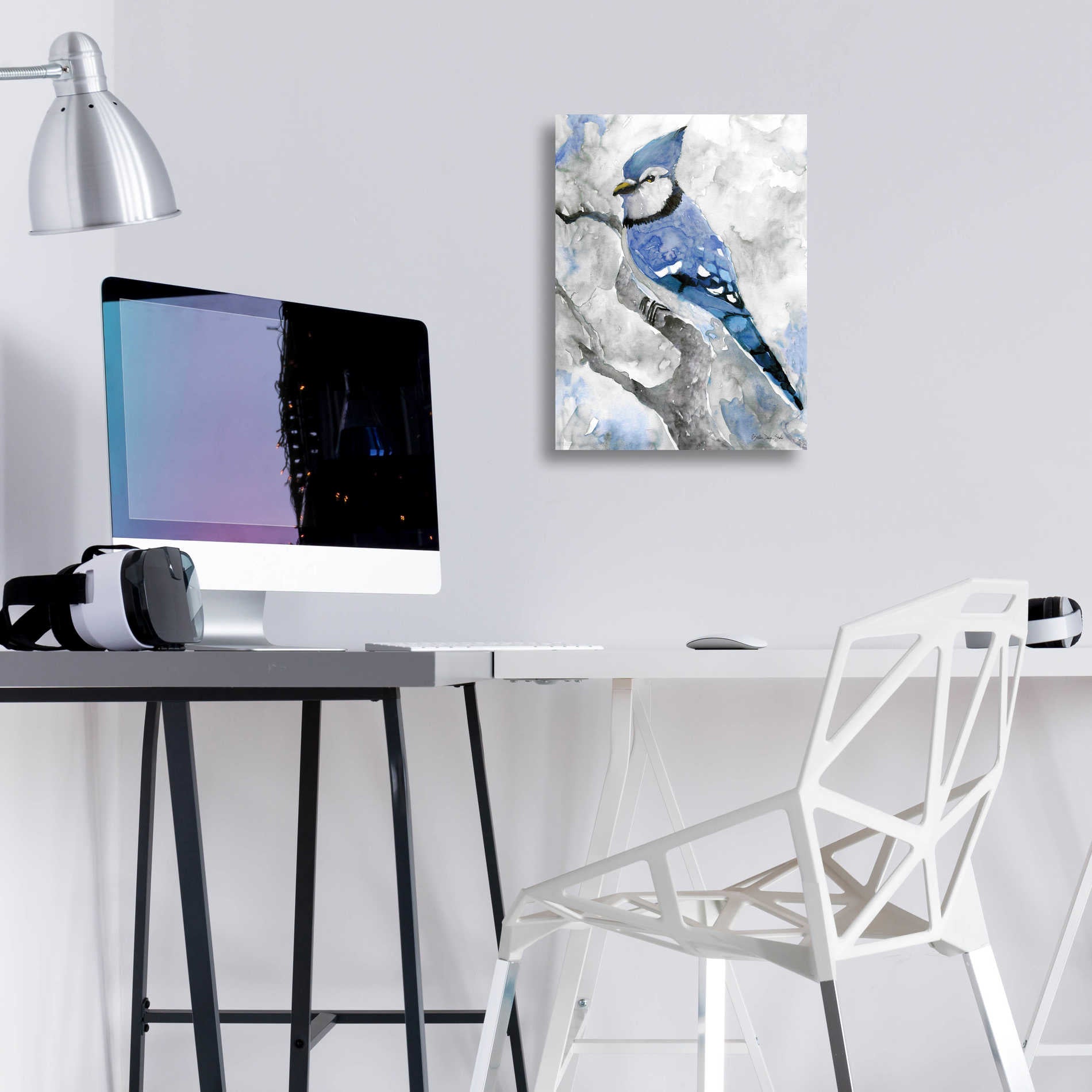 Epic Art 'Blue Jay 2' by Stellar Design Studio, Acrylic Glass Wall Art,12x16