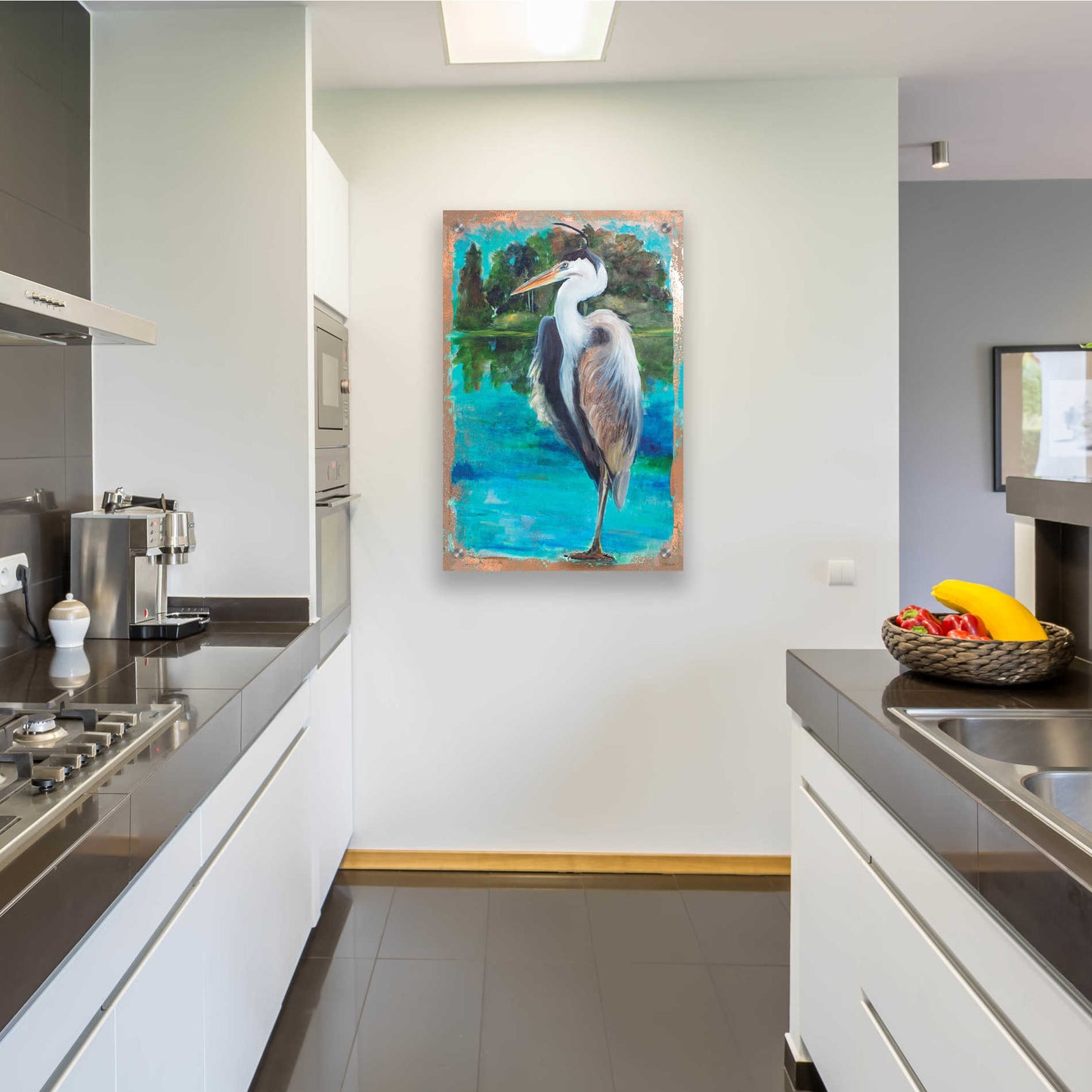 Epic Art 'Marsh Heron' by Stellar Design Studio, Acrylic Glass Wall Art,24x36