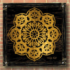Epic Art 'Gold Mandala I' by Cindy Jacobs, Acrylic Glass Wall Art,36x36