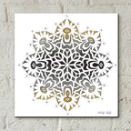 Epic Art 'Mandala on White' by Cindy Jacobs, Acrylic Glass Wall Art,12x12