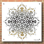 Epic Art 'Mandala on White' by Cindy Jacobs, Acrylic Glass Wall Art,36x36