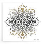 Epic Art 'Mandala on White' by Cindy Jacobs, Acrylic Glass Wall Art